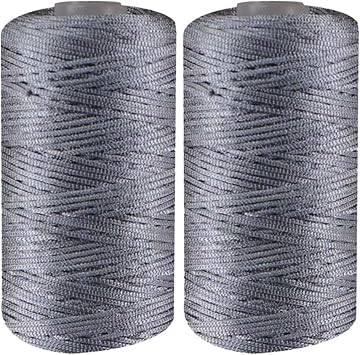 2 Soft Cord Nylon Yarn, Hand Knitting Light Body Yarn, Yarn Cord Cotton Thread, for Hand Knitted Cool Hat Shoes Crochet Basket Yarn