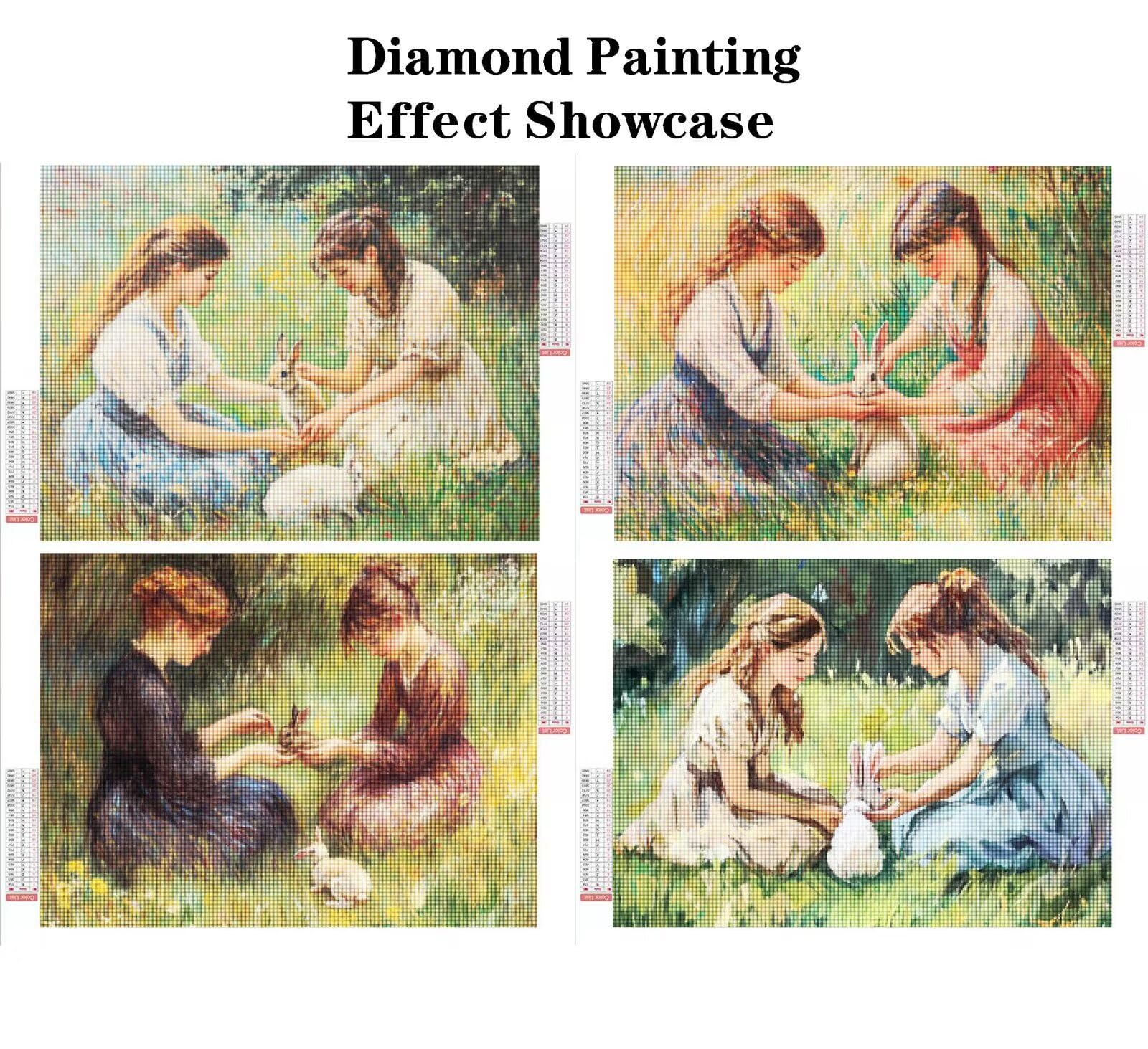 Diamentowe malowanie damskie 120 x 100 cm kwadratowy obraz diamentowy 4 sztuki 2026 nowy DIY 5D zestaw do malowania diamentami z akcesoriami, prezenty świąteczne, dekoracje świąteczne i noworoczne i