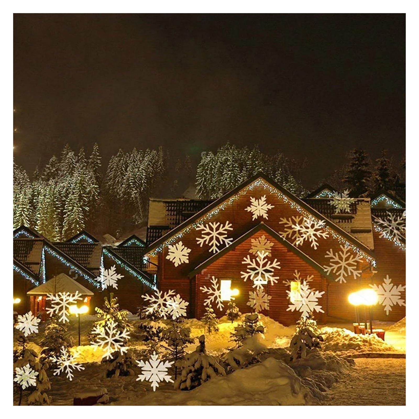 Proiettore di Luce, proiettore olografico di Halloween, Luce Solare da Discoteca a Forma di Fiocco di Neve di Natale IP65, Lampada da proiezione di nevicate in Movimento per Esterni, decoraz