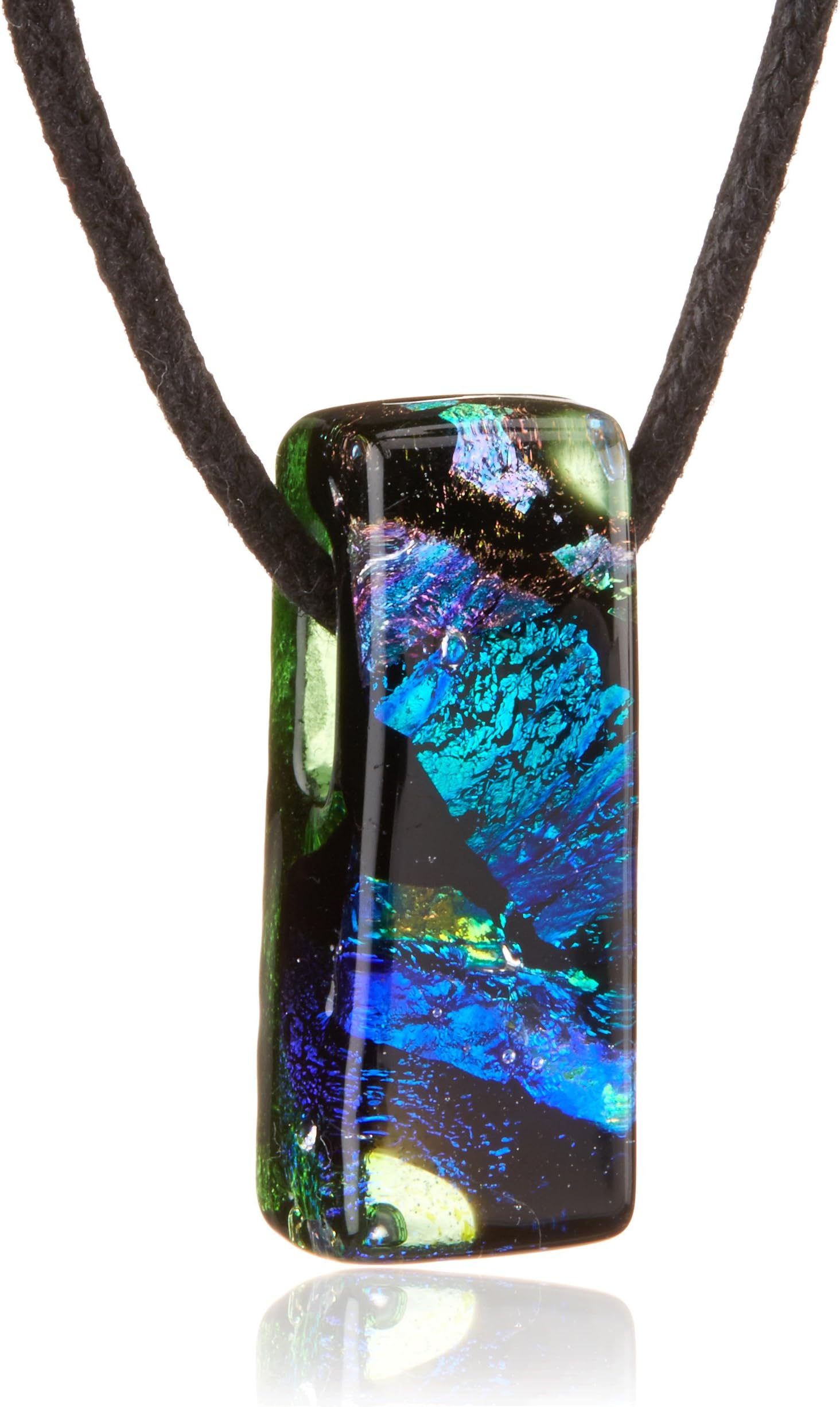 Mixed Mosaic Green Color Block Pendant