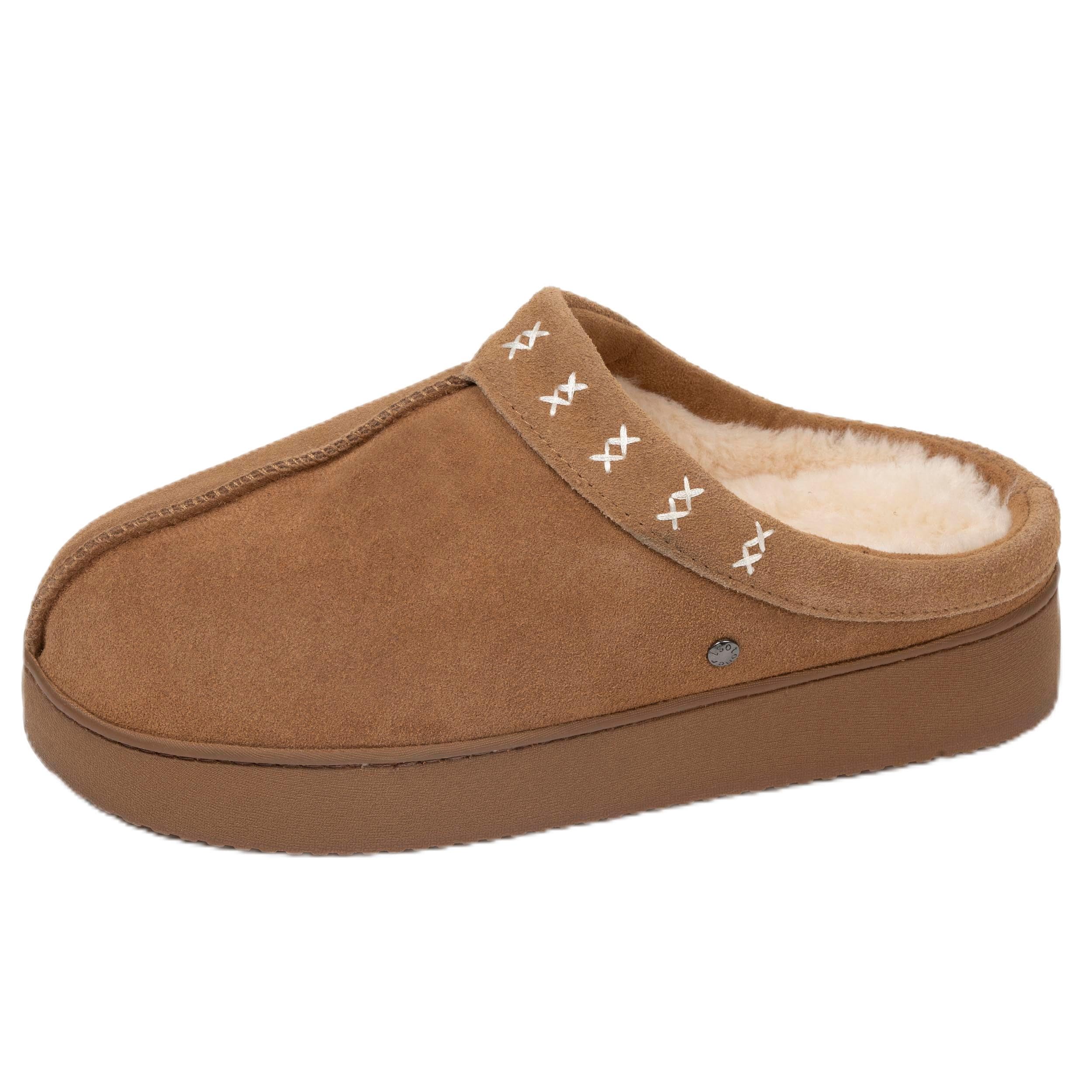 Isotoner Chaussons pantoufles Mules femme semelle plateforme 3,5 cm