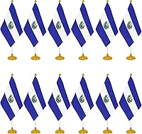 Vista 33 de WXTWK Paquete de 12 banderas de escritorio peruanas pequeñas mini banderas de mesa peruanas con base de soporte, decoración de celebración