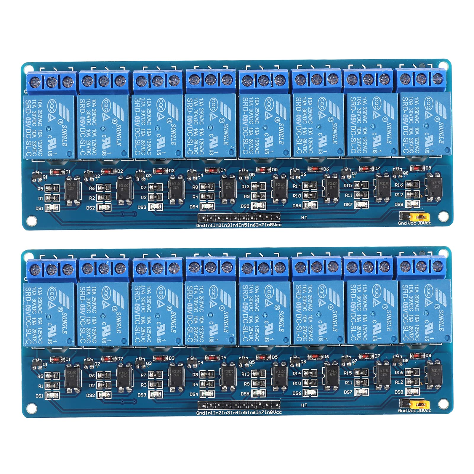 Buy AEDIKO 2pcs 8 Channel Relay Module DC 5V Relay Board for DSP AVR