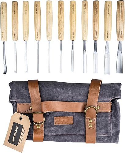 Juego de 12 cinceles de madera que se desliza a través de la madera como la mantequilla, herramientas de tallado de calidad para todos los niveles