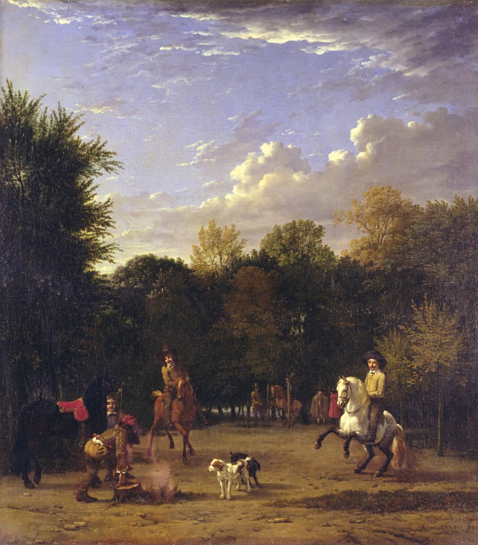 POSTERIIk Vintage Art Print Images Pictures Print the Riding School by Karel Dujardin Modern Colour Posters for Office Home Decor 60x90cm