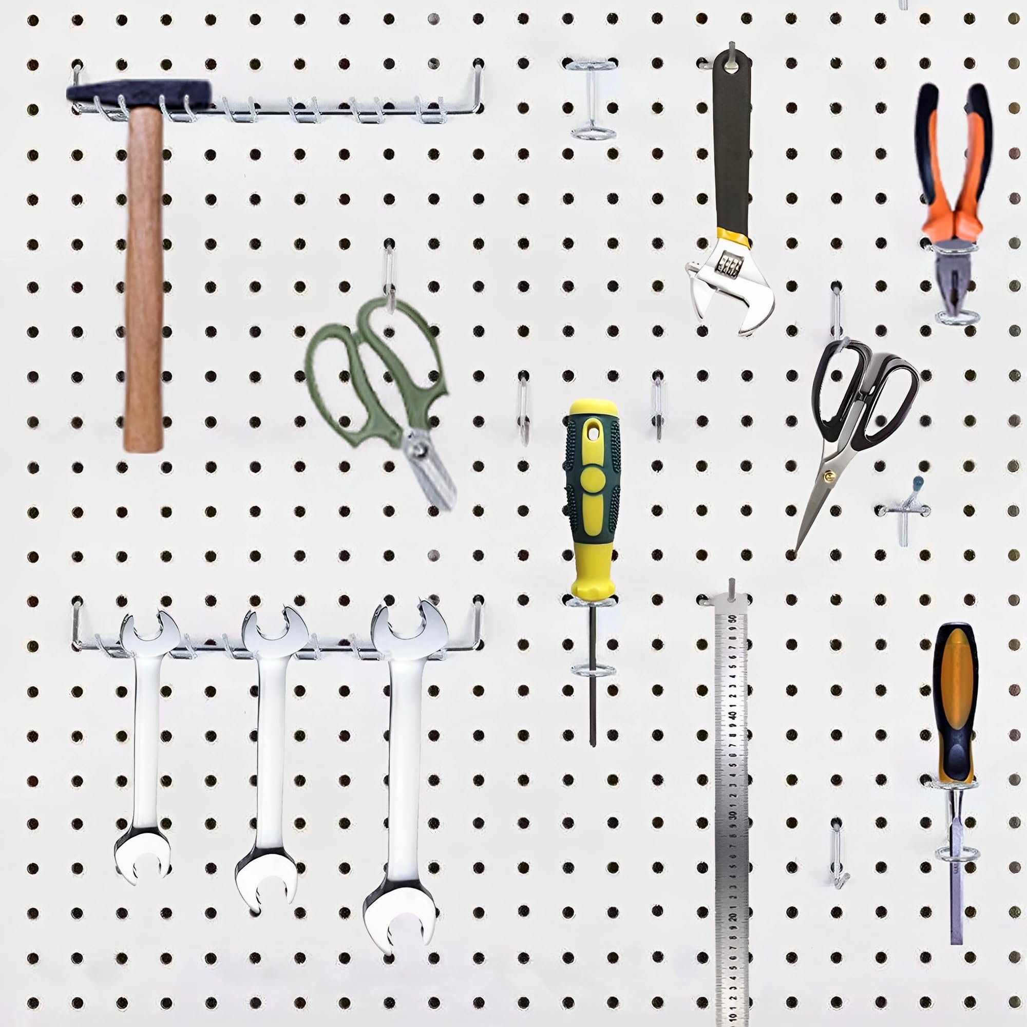 80PCS Set Di Gancio a Chiodo, Accessori Per Gancio a Foro, Accessori Per Gancio a Chiodo Con Gancio In Metallo, Set Di Gancio Per Utensili Hardware, Adatto Per Garage Del Supermercato