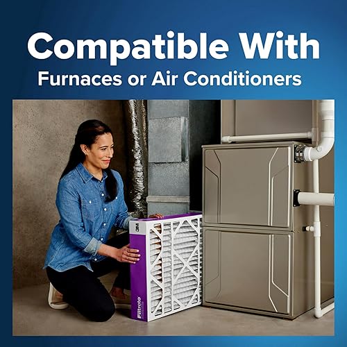 Miniatura 6 de Filtrete Filtro de aire para horno de aire acondicionado, MPR 1550 DP, Healthy Living Ultra Allergen Deep Plisado, paquete de 2 (dimensiones reales