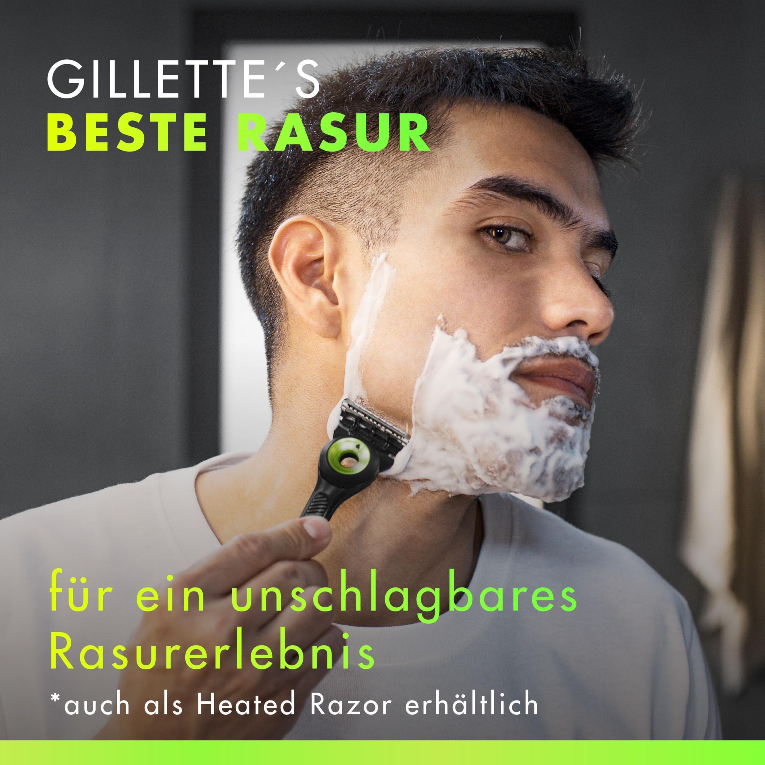 Gillette Labs Rasierklingen Herren, 16 Original Ersatzklingen, Schwarz, Kompatibel mit Allen Labs Rasierern
