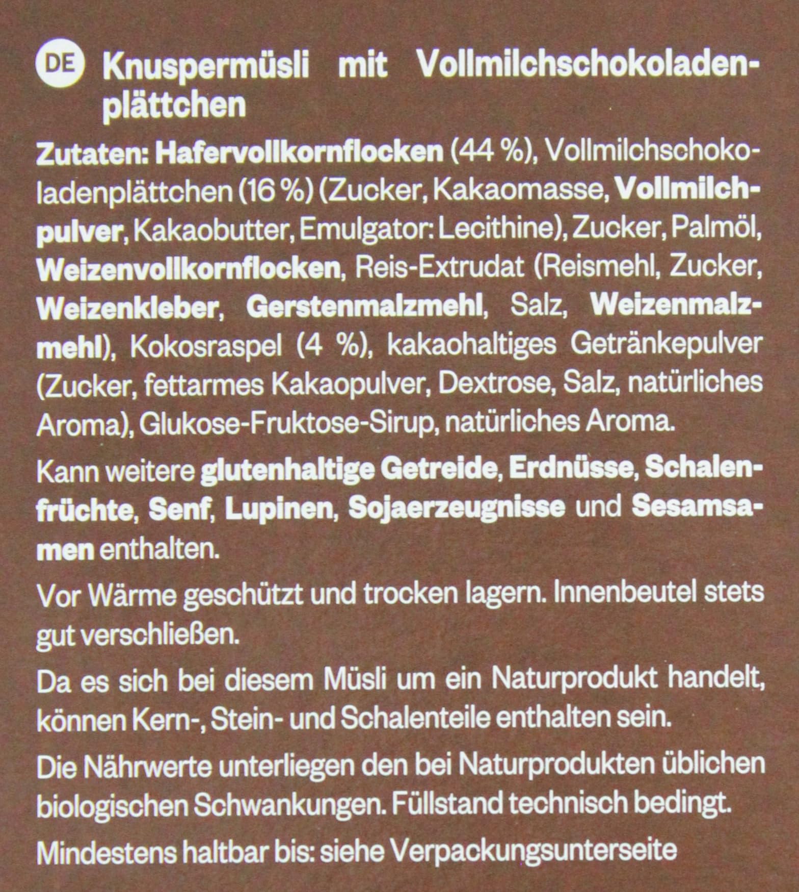 Brüggen Knuspermüsli Schoko, 4er Pack (4 x 1.5kg)