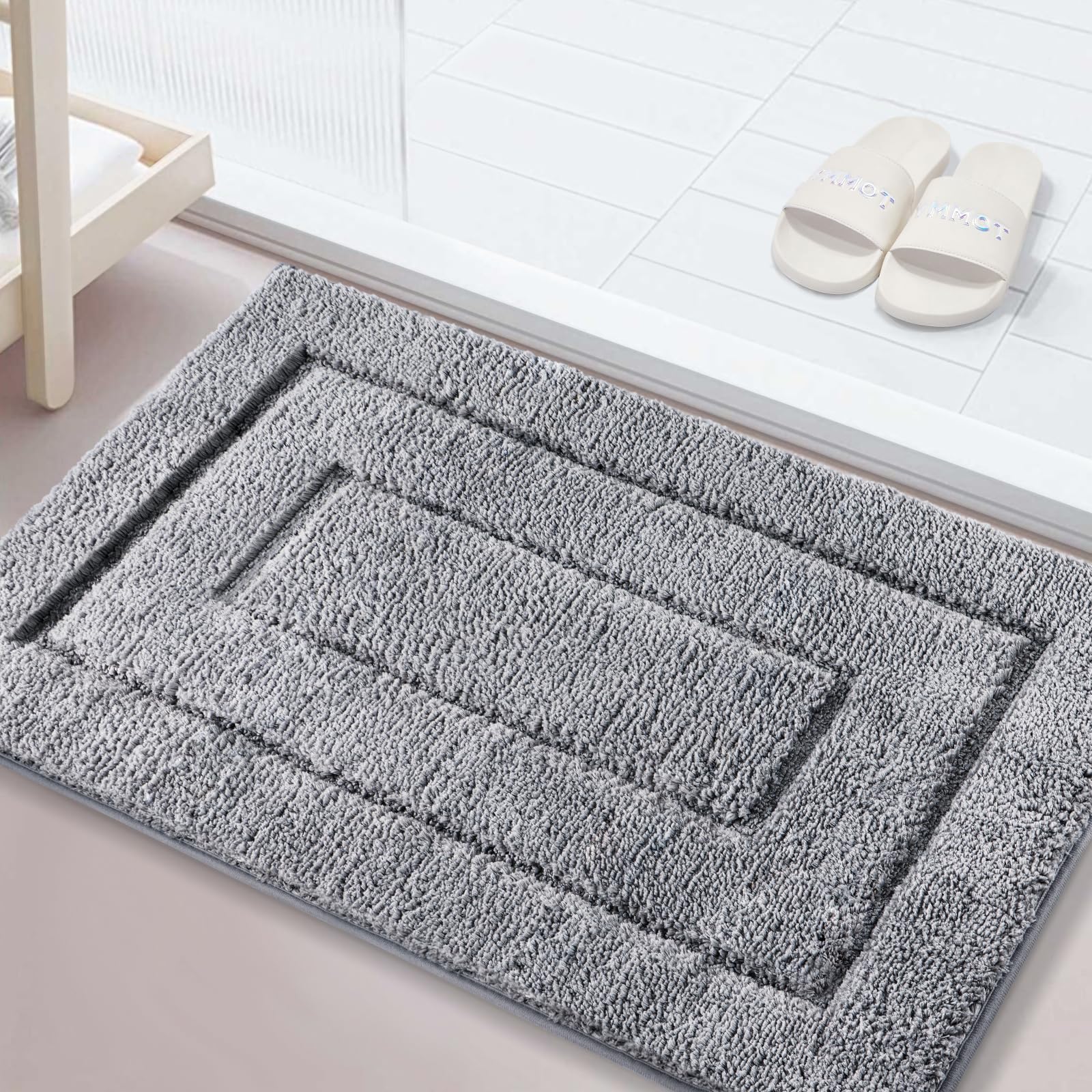 DUNSOO Tapis de Bain Antiderapant Absorbant Lavable en Machine