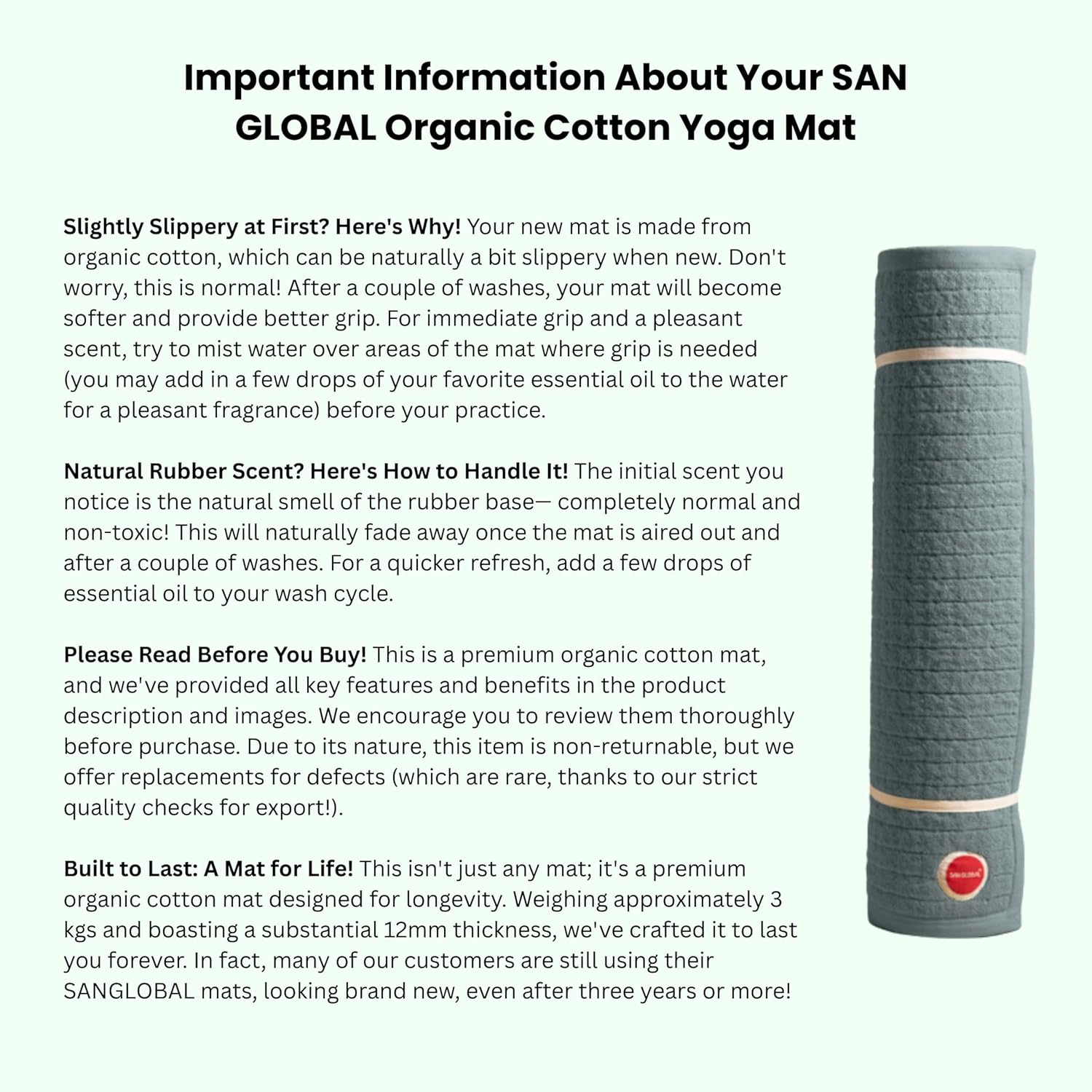 Buy Now Organic Cotton Yoga Mats For Men, Women &Amp; Kids. 12Mm Thick E... 2 Buy Now Organic Cotton Yoga Mats For Men, Women &Amp; Kids. 12Mm Thick E...