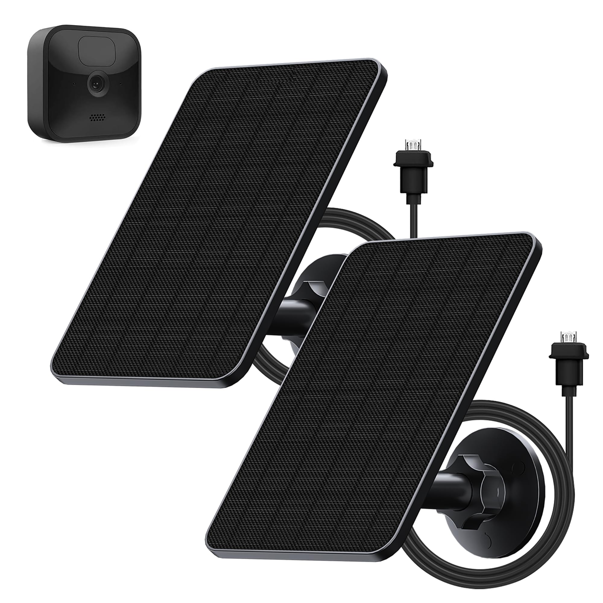 Solar Panel for Blink Outdoor Camera,4W Blink Camera Solar Panel Compatible with 2K+/4(4th Gen),XT/XT2 Outdoor Camera(Not Included),IP65 (3rd Gen) with Rubber Plug(2 Pack)