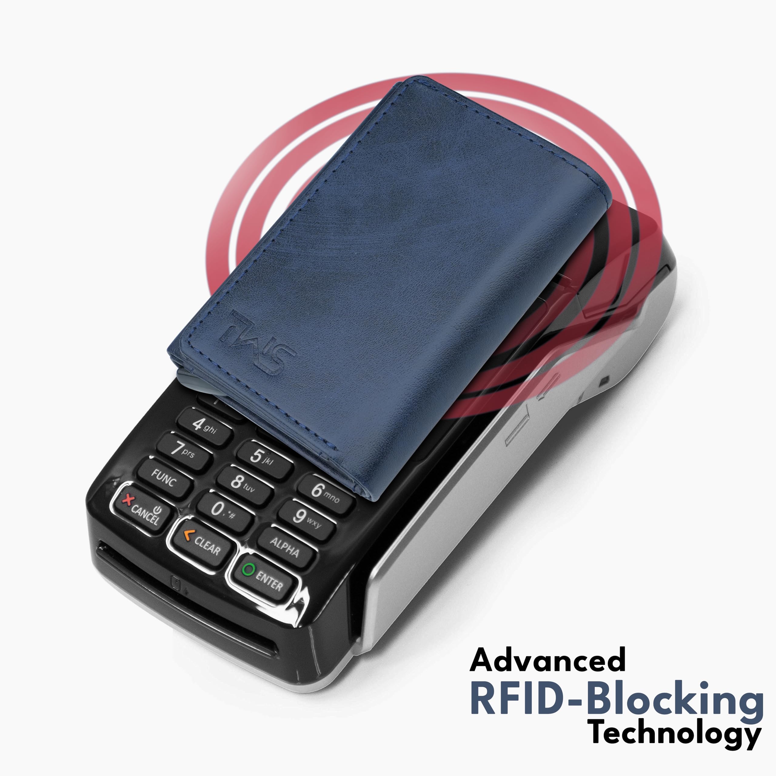 The Wallet Store Maverick RFID Protected Wallet CardHolder - Blue