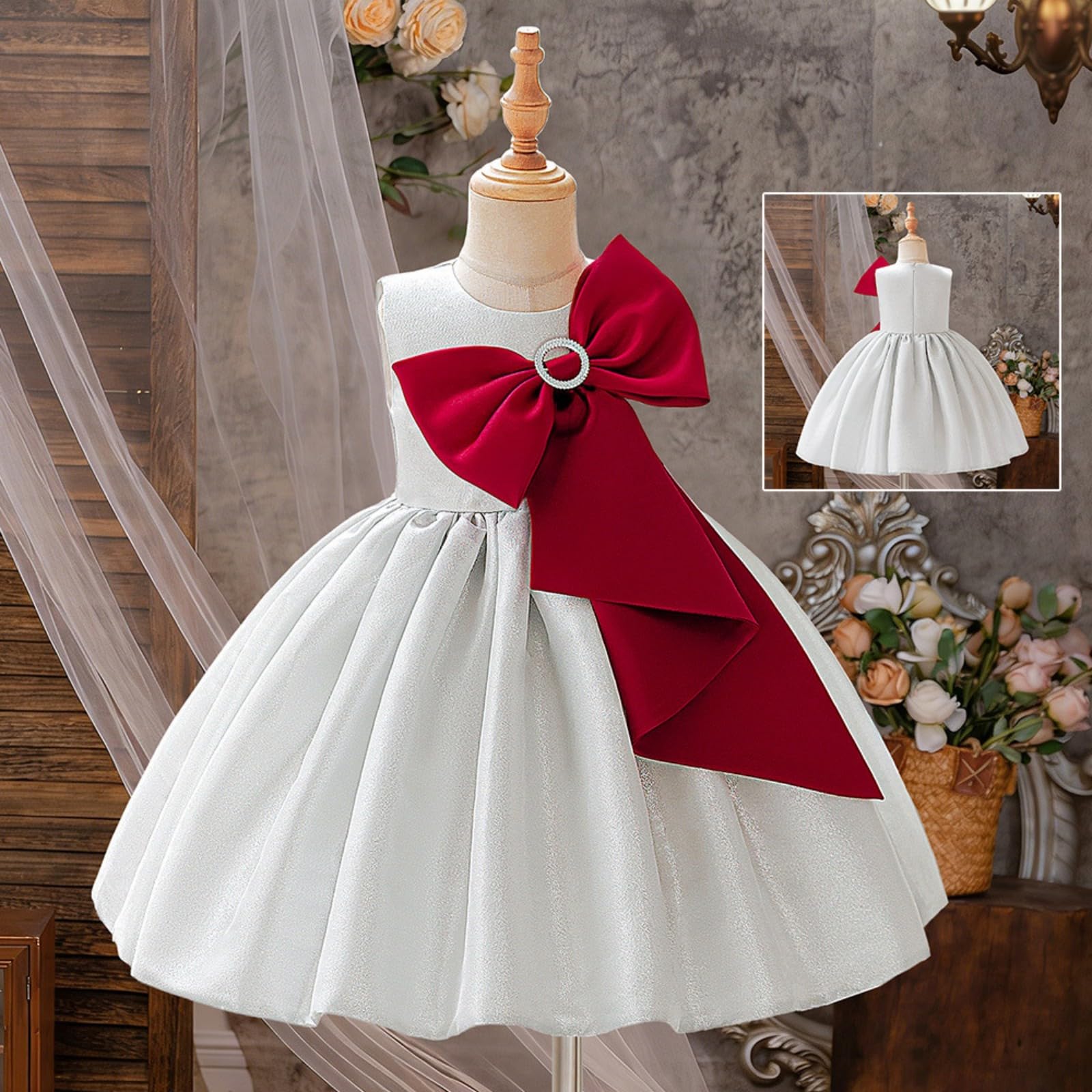Vestidos para Nia Vestido de Princesa Festivo Tut Infantil Fiesta Cumpleaos Boda Veranovestidos niaTranspirable y cmodo