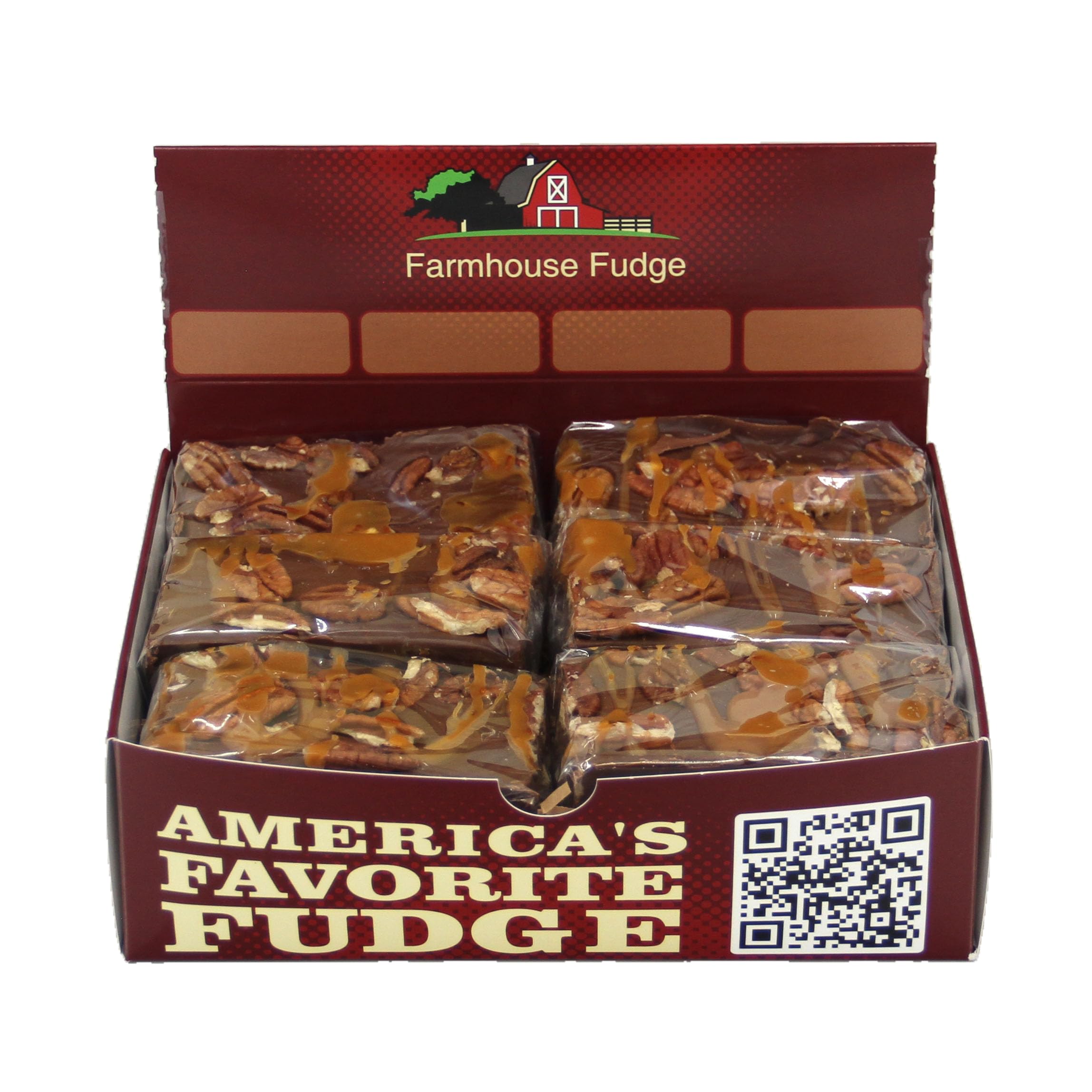 Gourmet Fresh Fudge Candy Box – As low as $.96 per ounce - Choose 1, 2, 3, 6, or 12 Pieces of a Single Flavor – Over 40 Flavors including Chocolate fudge, Peanut Butter, Penuche, Turtle, Amaretto, Maple Walnut & More
