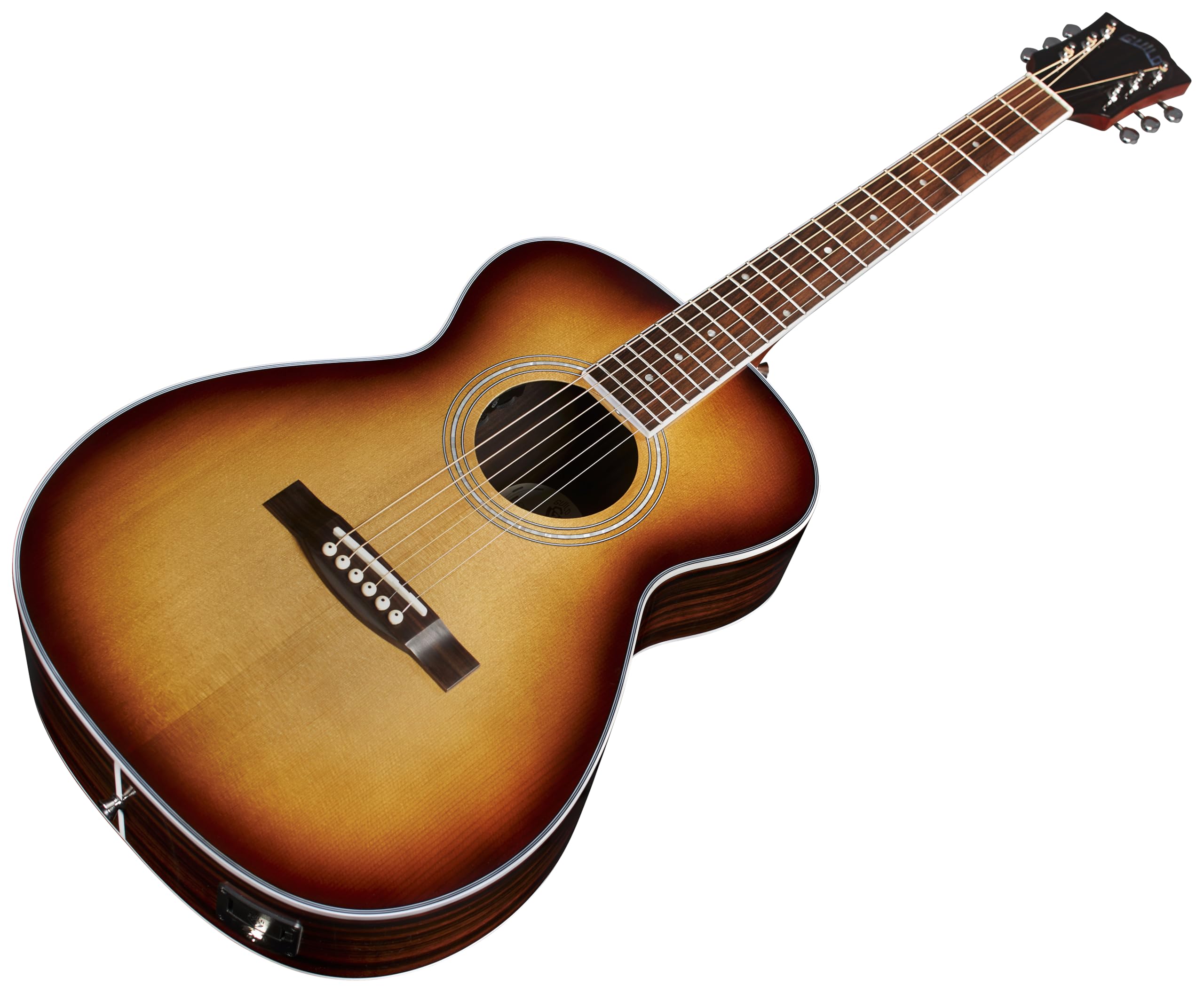 Guild M-260E Deluxe Concert Acoustic Guitar - Edge Burst