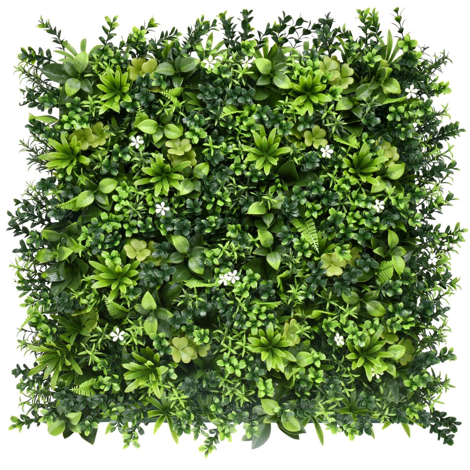 BONERVA | Jardín Vertical MÉXICO | Planta Artificial para decoración de Pared en Interior y terrazas | Pack 4 Piezas 50 x 50 cm | Diseño estético para paisajismo hogar o jardín