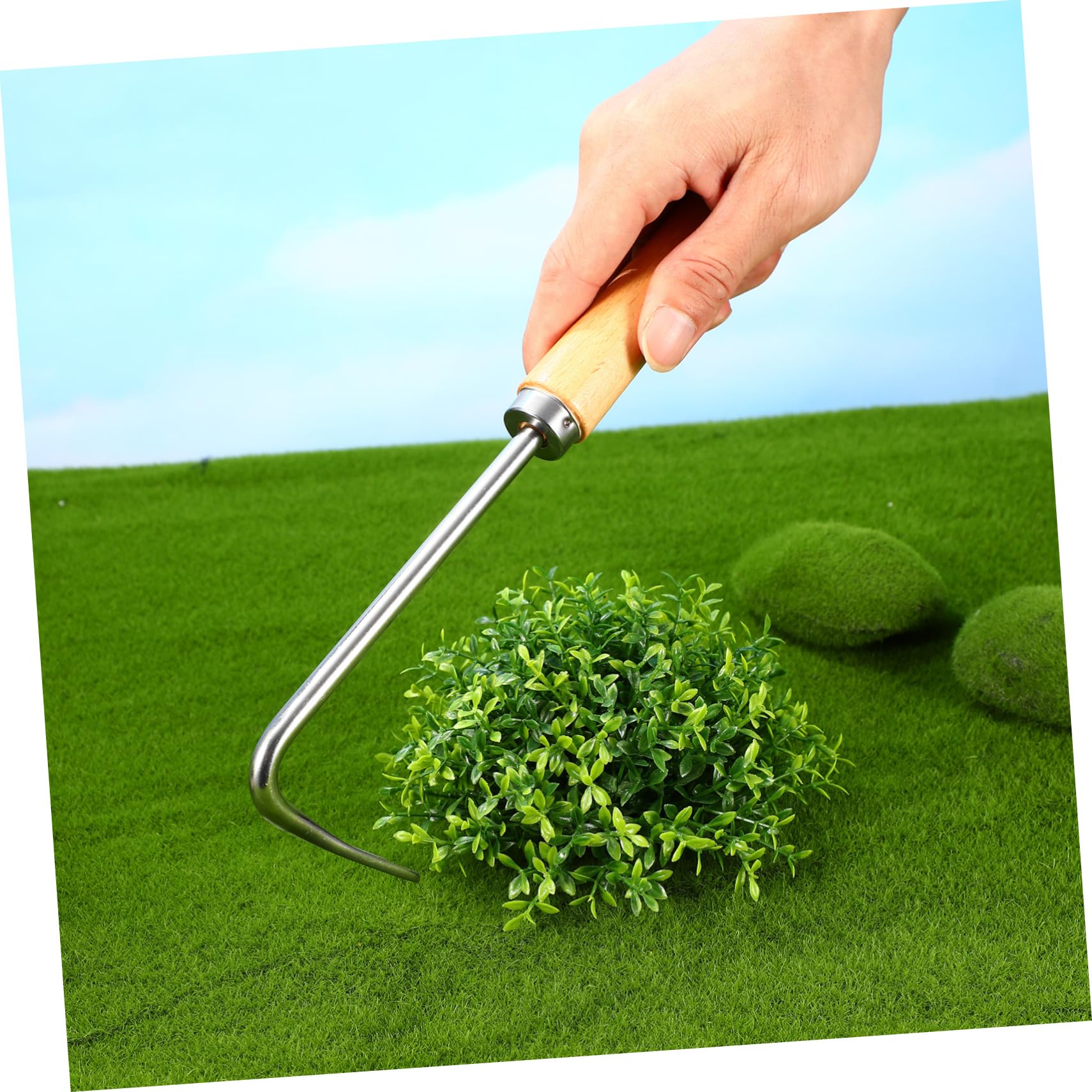 ibasenice 4 Stück Jätwerkzeuge DEELLERS entwurzeln entfernen Gartengeräte Handbuch Jäter Unkraut -Pullers Werkzeuge zur Unkrautentfernung Pflanzenzieher Bodenlockerer Holz