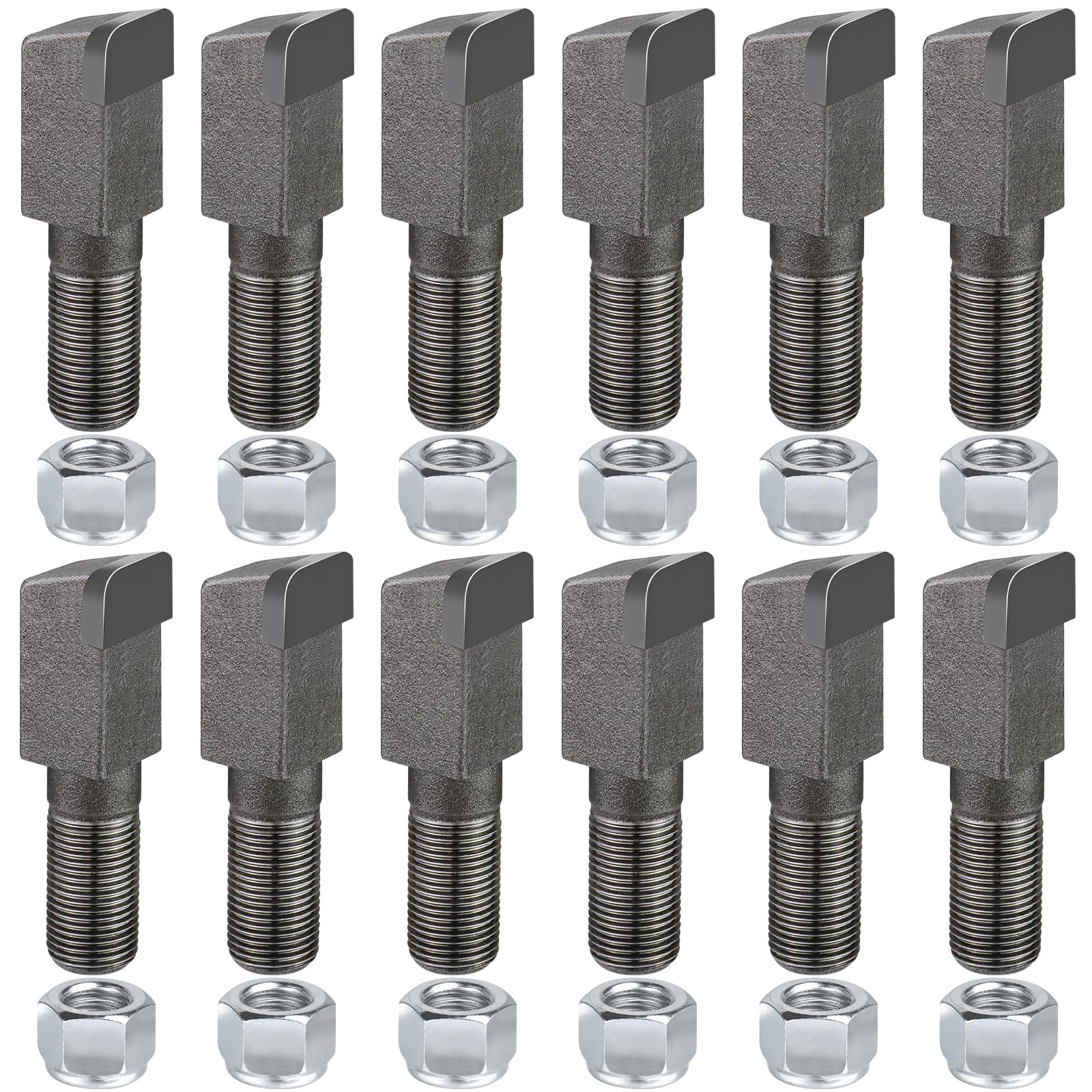 Photo 1 of 12 Pack Stump Grinder Teeth for Baumalight 1P24/Ashland FS19/Shaver SC50/JCB/Bradco SG26 SG30 FS19 Stump Grinder Teeth for Cutting Tree Stub with Carbide Tips and 5/8" Nuts,2-7/8"Lx3/4"W
