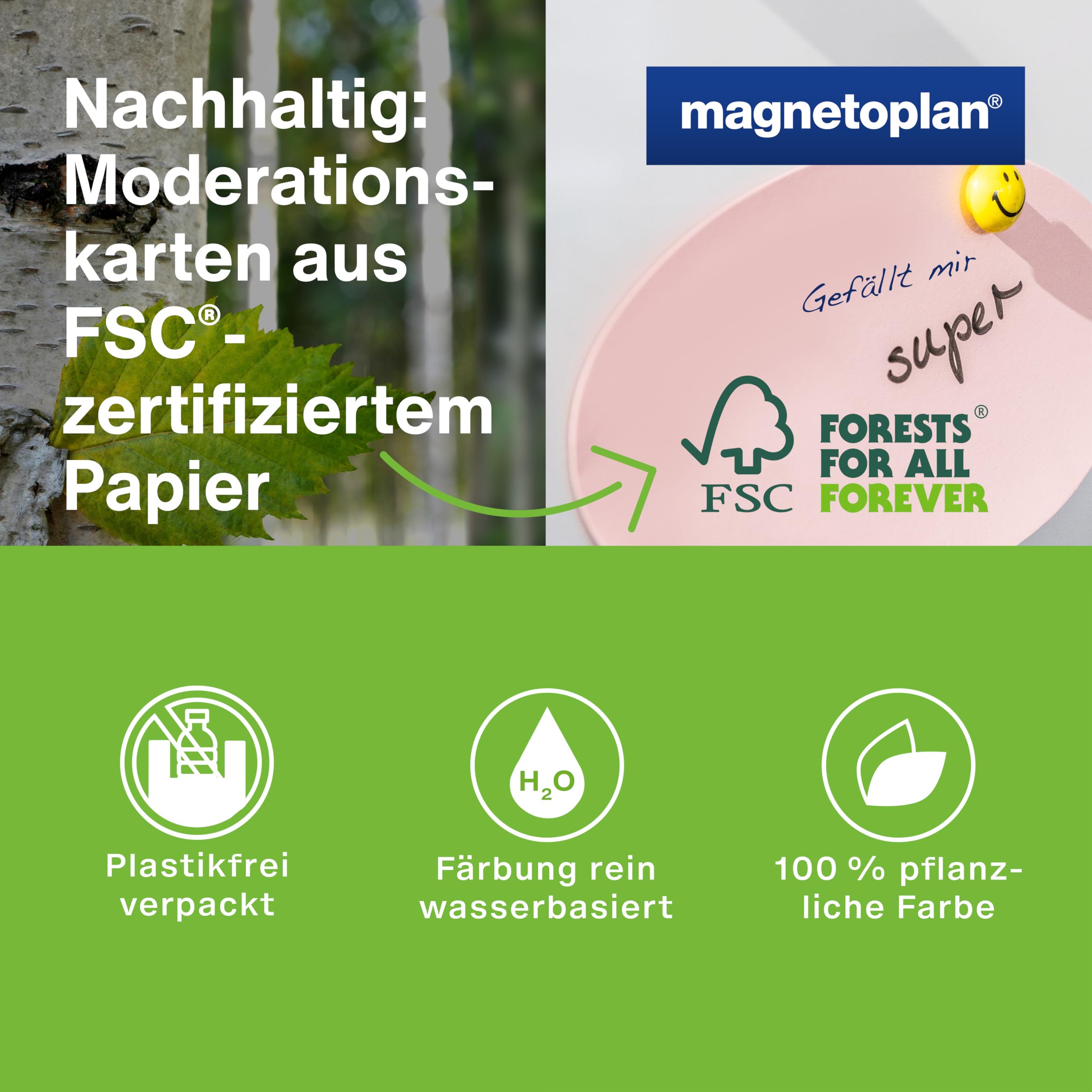 magnetoplan Moderationskoffer Nachfülleinheit | 2800 Teile zum Nachfüllen | Inkl. umfangreichem Moderationskarten Set