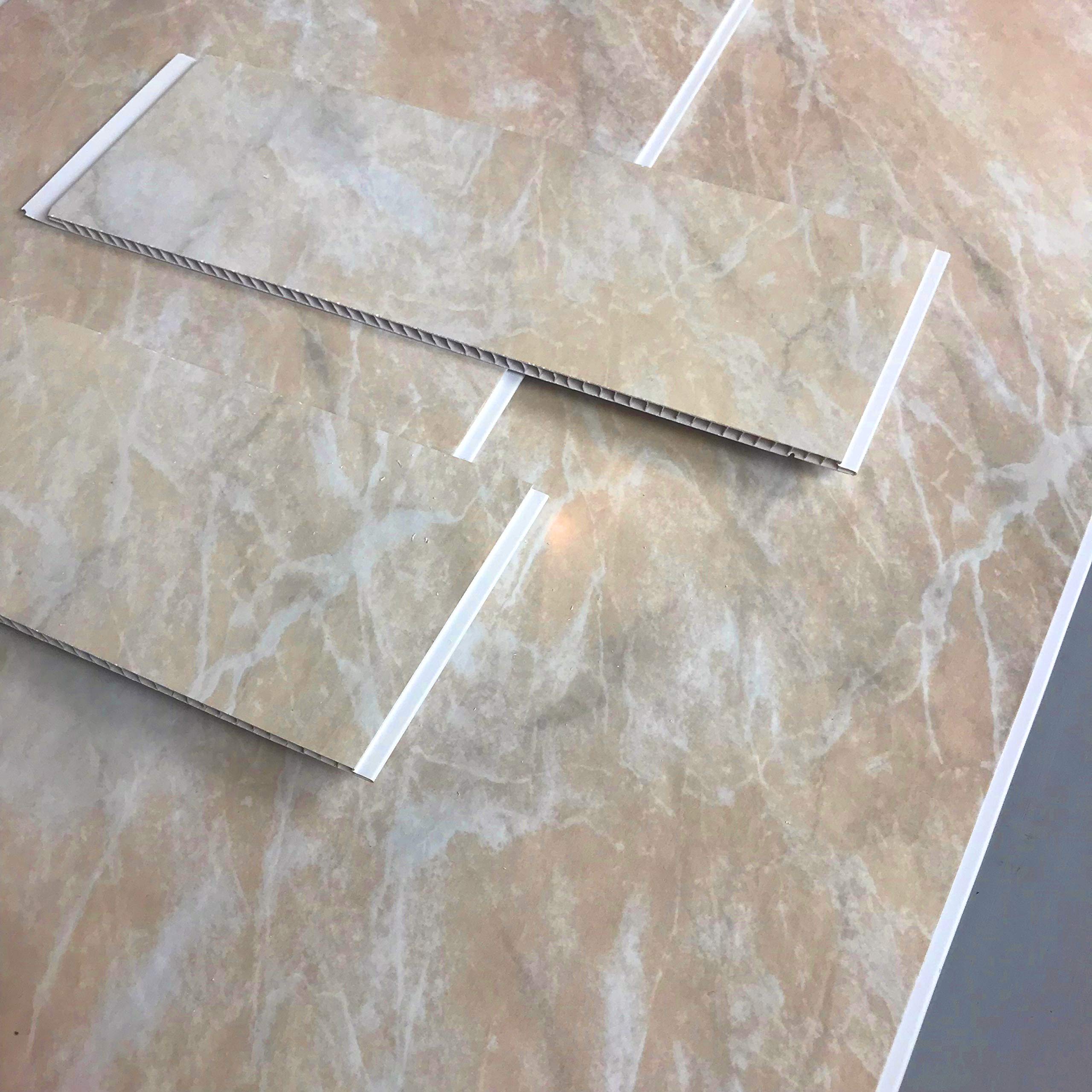 1 The Cladding Store Beige Marble Bathroom Wall Cladding Fully