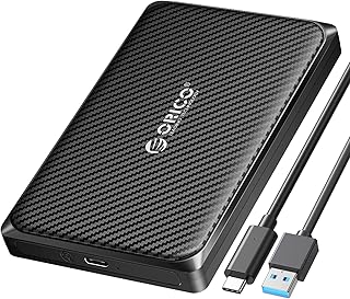 ORICO Hard Drive Enclosure USB C to SATA III 2.5inch 6Gbps High Speed HDD Enclosure for 7/9.5 mm HDD SSD Support UASP Compatible with MacBook Pro Air WD Seagate Toshiba Samsung Hitachi