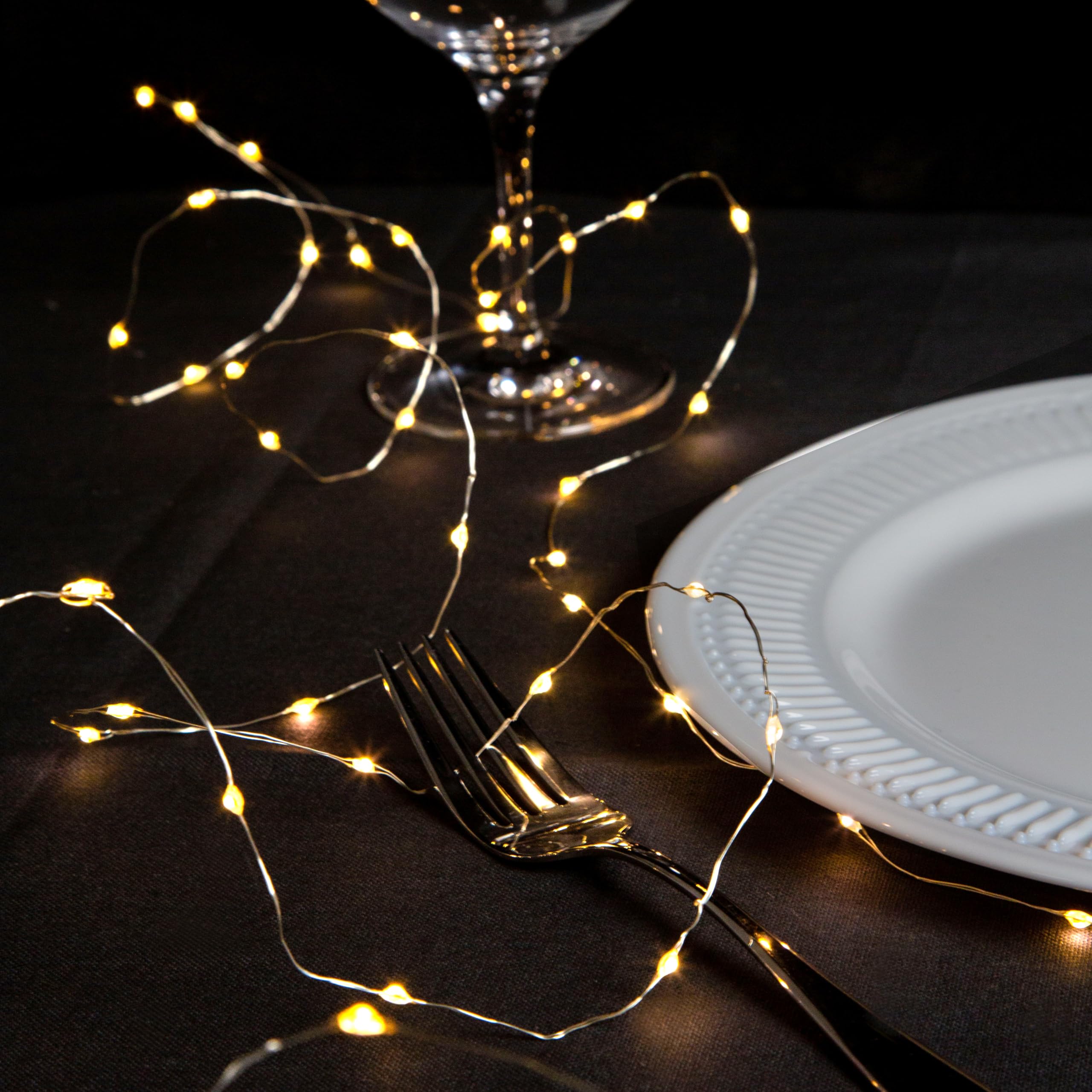Talking Tables Multicolor Party Illuminations Silver Wire Led Lights, 3M