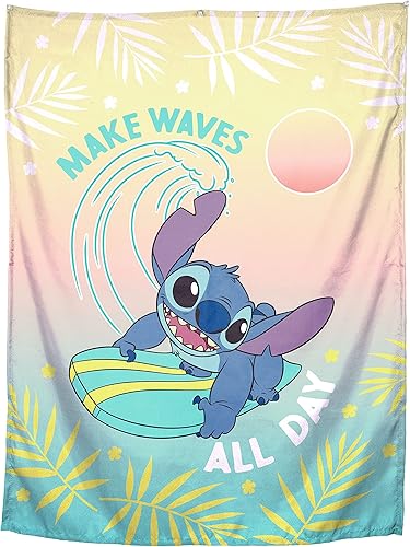 Miniatura 2 de Jay Franco - Tapiz Disney Lilo & Stitch Make Waves, para colgar en la pared de 30x40 pulgadas, decoración de habitación infantil (producto oficial