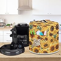 Vista 90 de Cubierta abstracta para freidora de aire con estampado de corazón, cubierta de olla a presión de 3 cuartos de galón, cubierta antipolvo para olla a