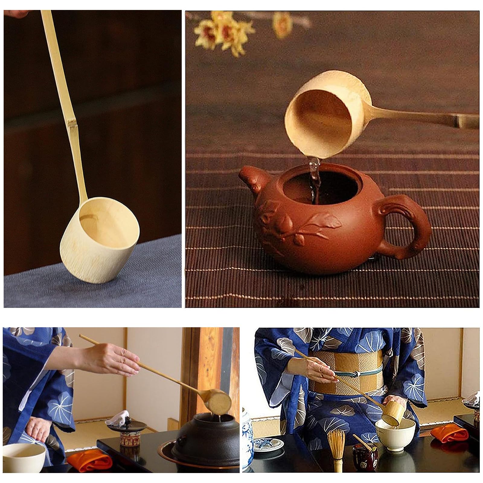 2本セット柄杓 Lサイズ 風炉用 お手前用 お点前用 茶道具 天然素材 竹 