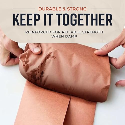 Miniatura 4 de Bryco Goods Rollo de papel de carnicero rosa de 24 pulgadas por 175 pies de papel de carnicero melocotón de grado alimenticio para ahumar carne, sin