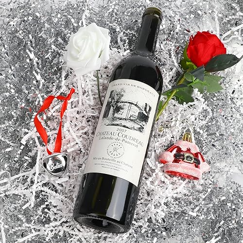 Miniatura 5 de LOMIMOS 250 g8.8 oz de papel de rafia arrugada, triturado de confeti, relleno de cesta de papel blanco plateado para envolver regalos, manualidades,