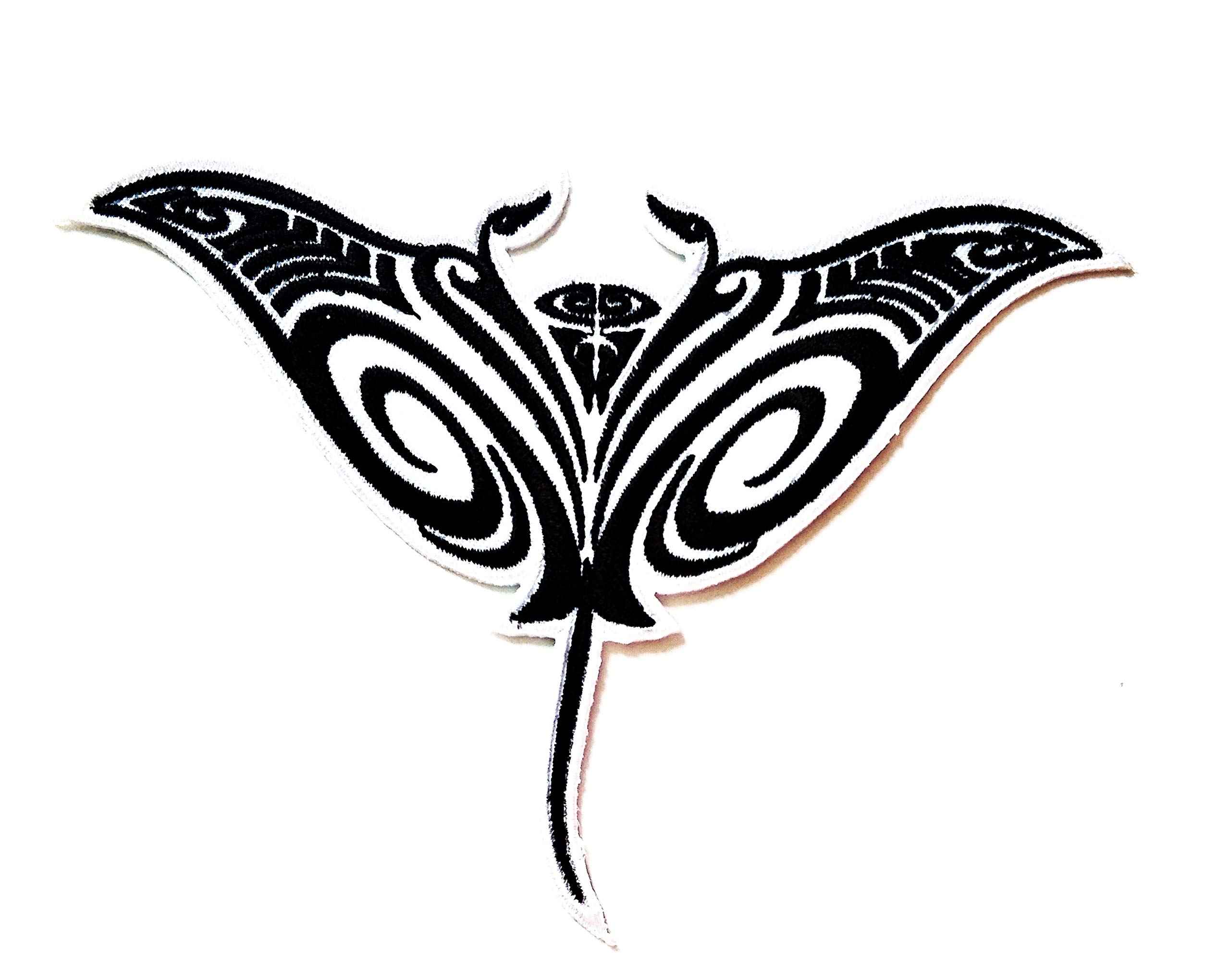 Nipitshop Patches Design Black White Butterfly Wildlife Cartoon Kids Patch Embroidered Iron On Patch for Clothes Backpacks T-Shirt Jeans Skirt Vests Scarf Hat Bag