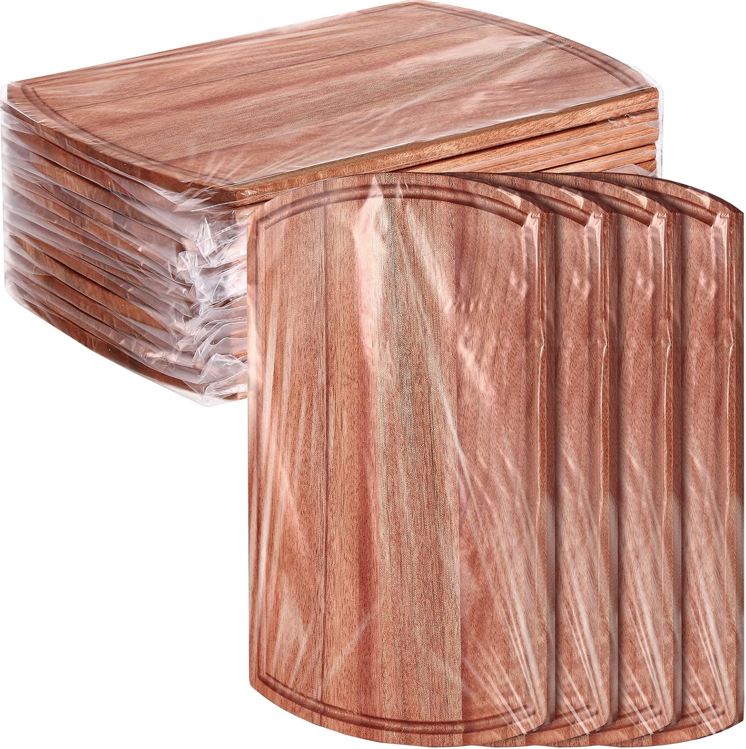 Patelai 12 Pack Large Cutting Boards Bulk Wooden Kitchen Chopping Boards for Crafts DIY Wedding Housewarming Gift(Walnut Wood