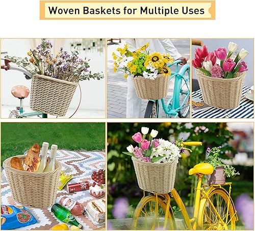 Miniatura 5 de ZUKKA - Canasta de almacenamiento para manubrio delantero para adultos, impermeable, con cintas de piel, accesorio para bicicleta