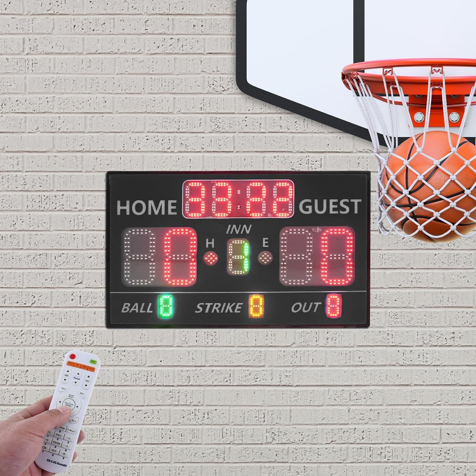 Spolehli LEDスコアボード 収納バック・スタンド・リモコン付き Spolehli LEDスコアボード 収納バック・スタンド・リモコン付き