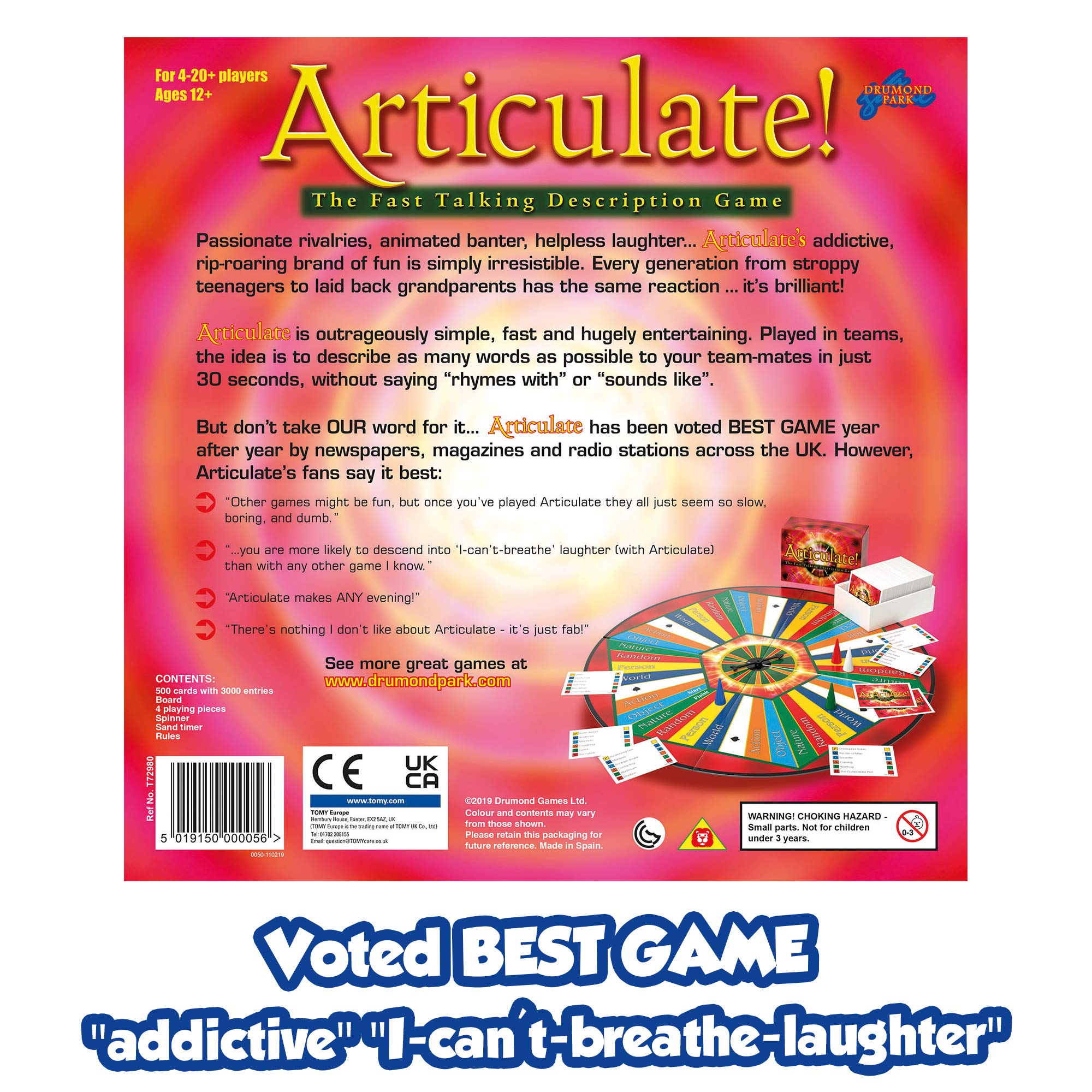 Drumond Park Articulate Family Board Game, The Fast Talking Description Game, Family Games For Adults And Kids Suitable From 12+ Years