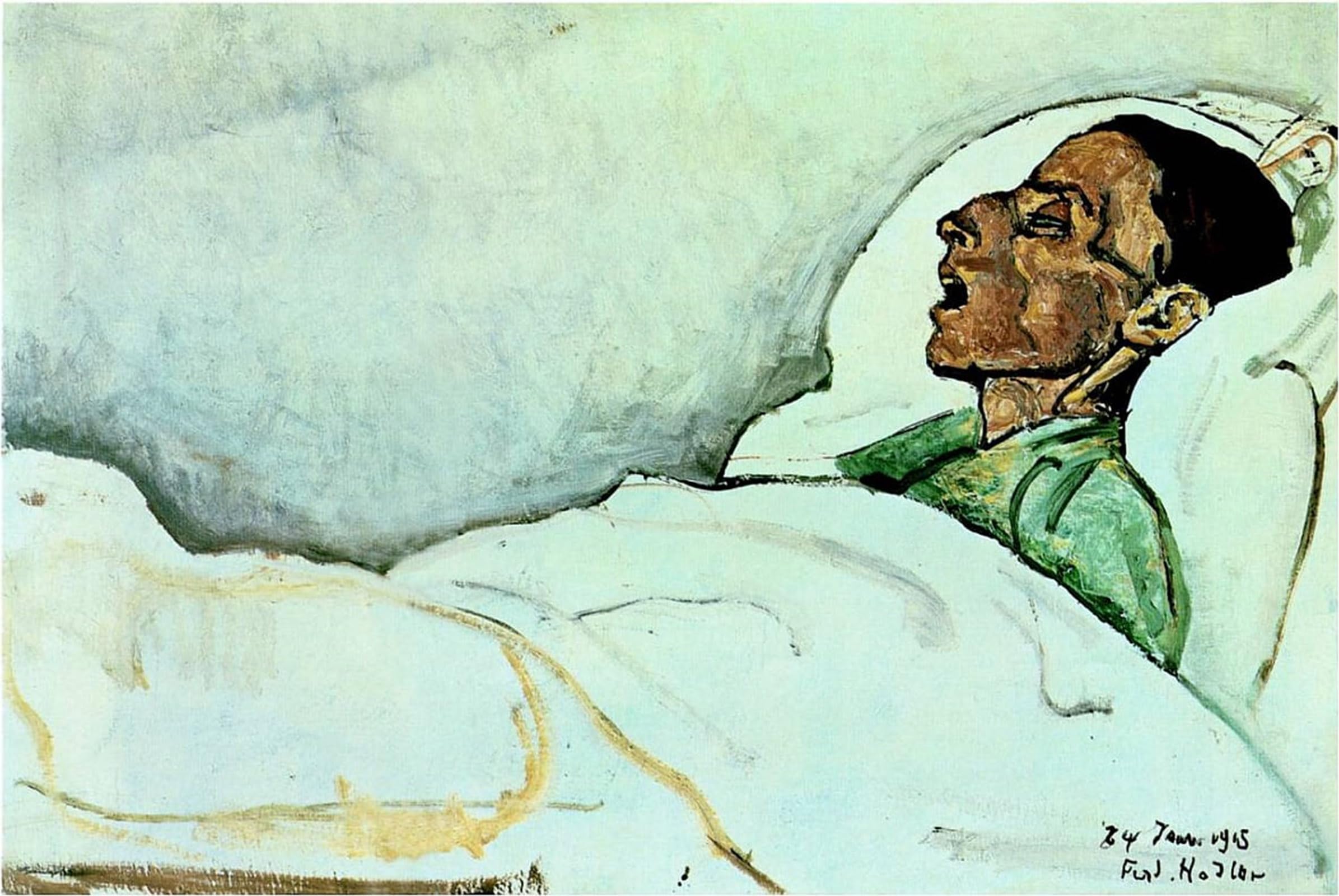 POSTERIIk Famous Animal Posters Vintage Picture Valentine Gode Darel One Day Before Her Deathndeutsch by Ferdinand Hodler Modern Wall Decor for Home Decor 60x90cm