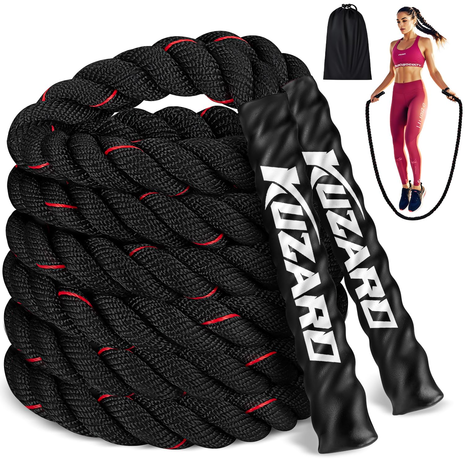 Jump Rope, Weighted Jump Rope for Women, 3LB Adult Skipping Rope for Fitness, Home Gym Workout Equipment, Heavy Exercise Jumpropes for Weight Loss, Shape body, Strength Training, Total Body Workout
