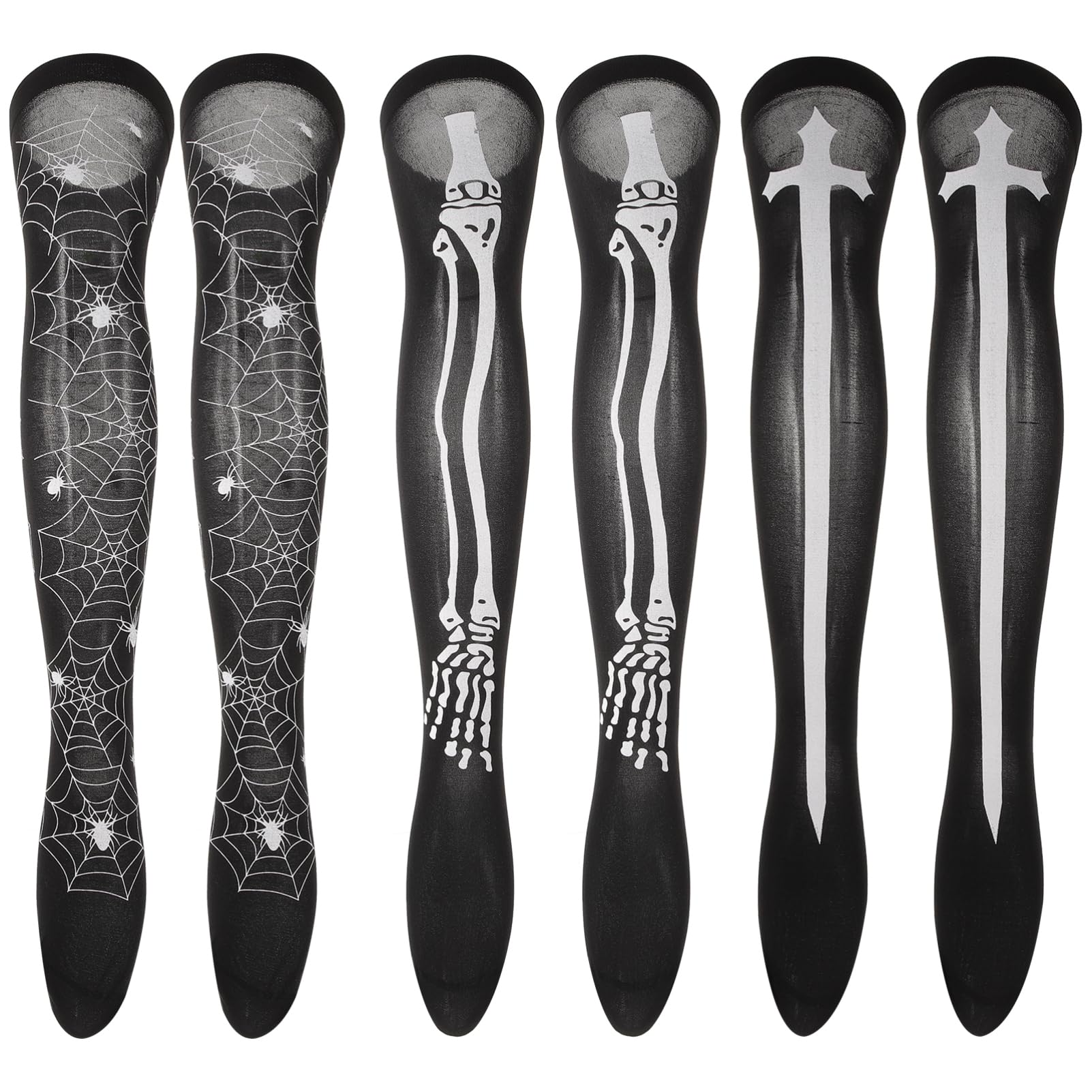 9paare Halloween-kostüm-strümpfe Mit - - -kniestrümpfe Für Partys Und Cosplay Bequeme Lange Socken Für Gruselige Auftritte Und Festliche Anlässe