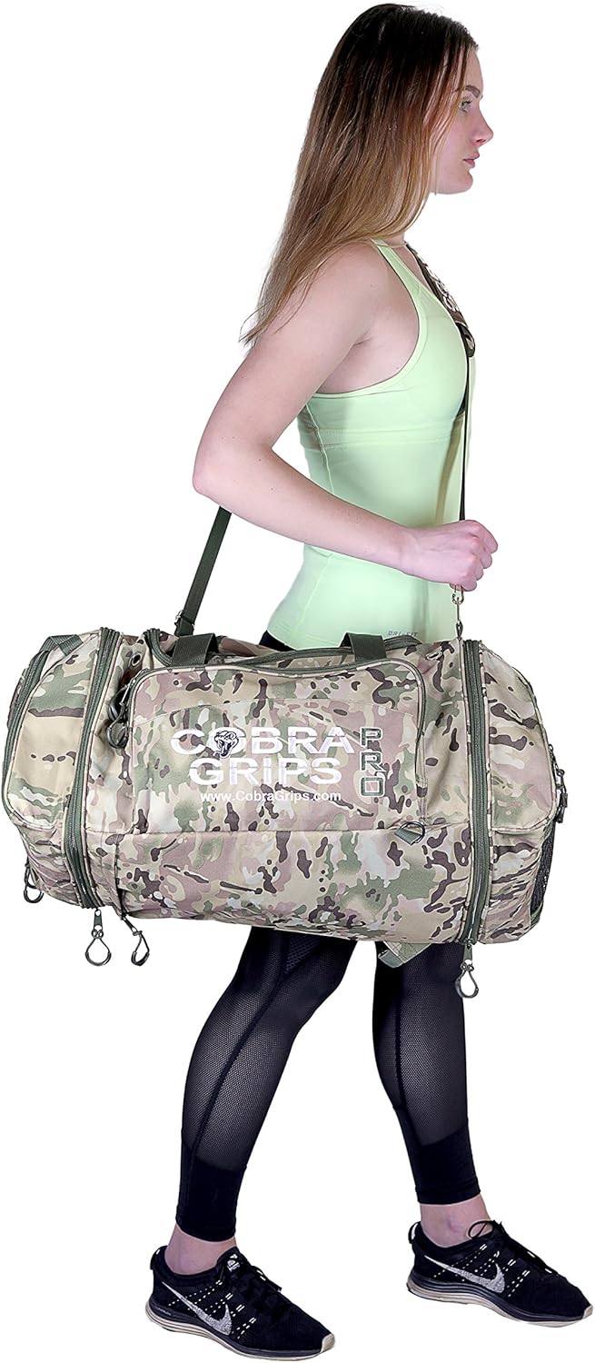Sport Large Gym Duffle Travel Bag Wet Dry Storage Carry On Cobra Grips BackPack