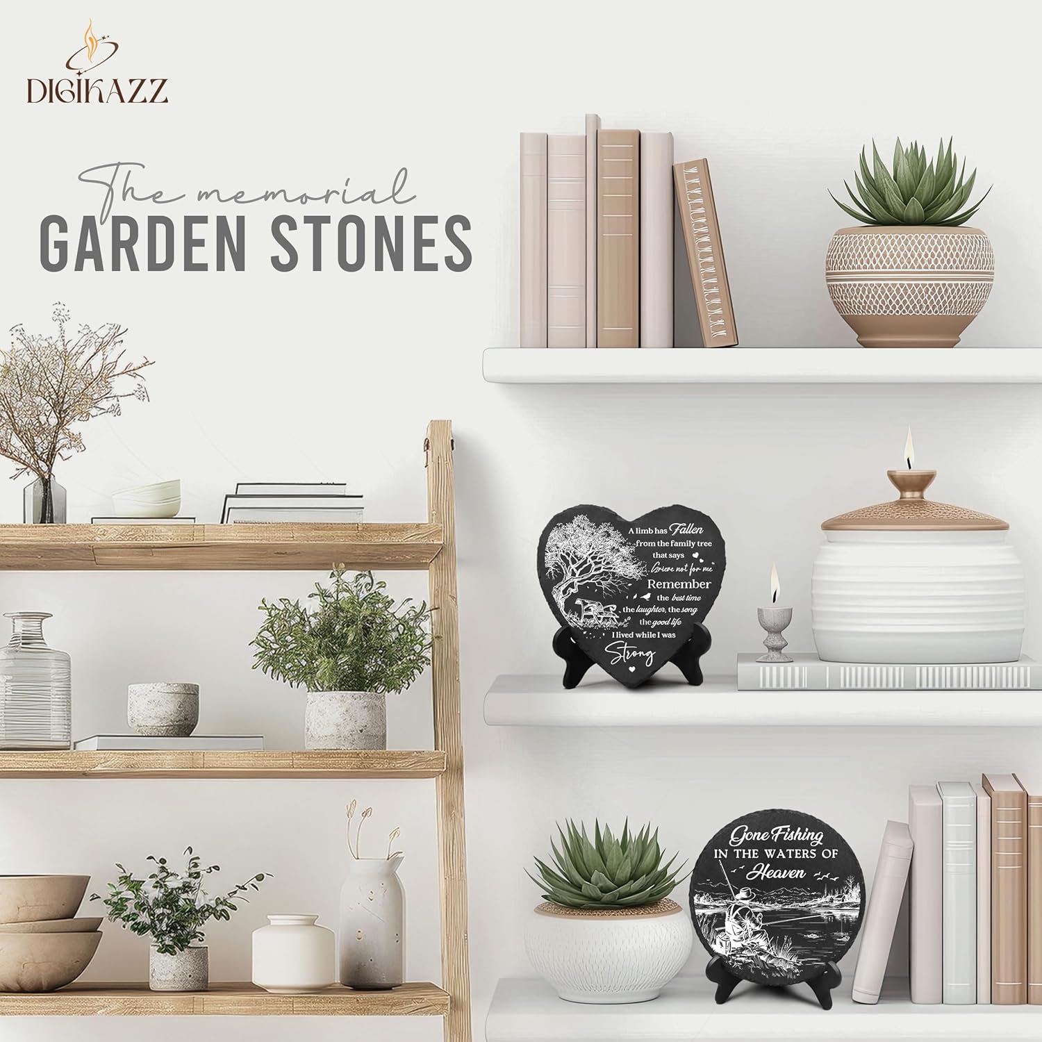 Fishing Memorial Stone, Fishing in Heaven, Sympathy Gift Fisherman Stone for Loss of Dad, Grandpa, Brother, Son on Christmas