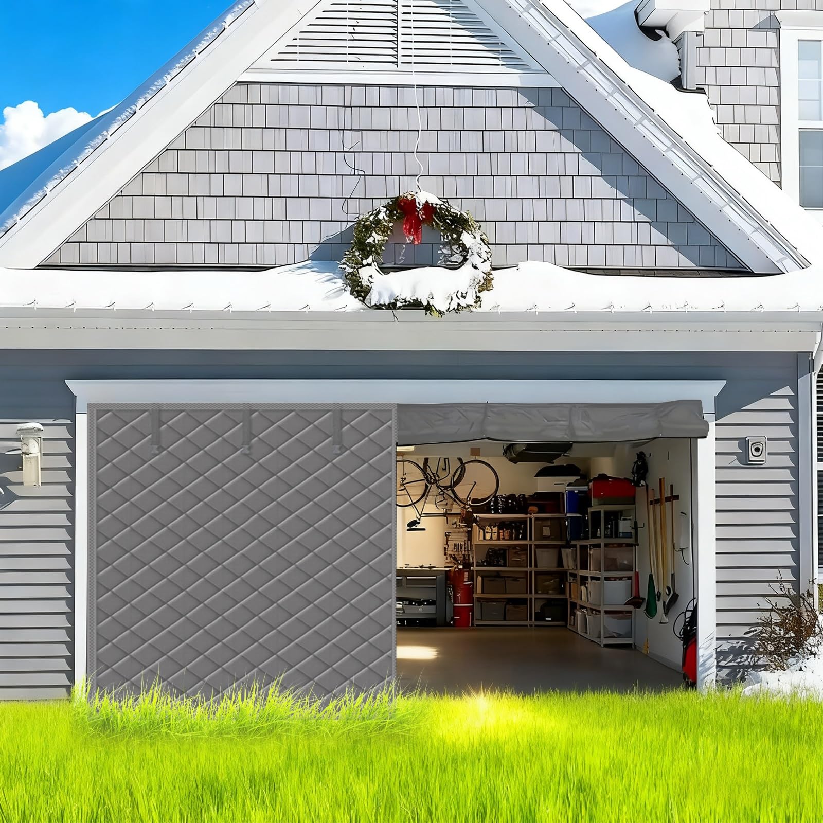 Rideau thermique et phonique garage pour bloquer le froid et le bruit