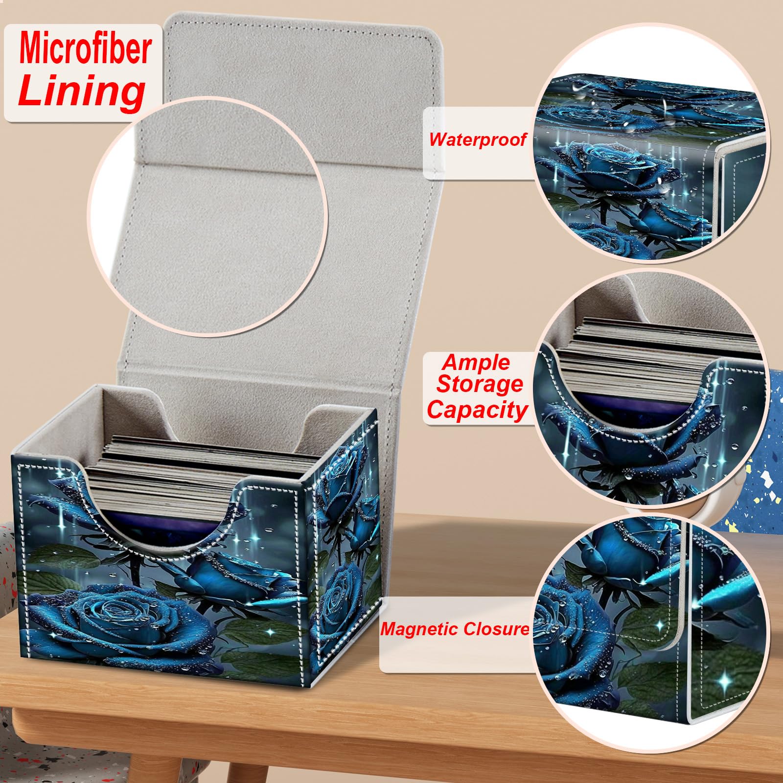 Amazon.com: BVCLKJPOI Card Deck Box for MTG, Microfiber Lining and