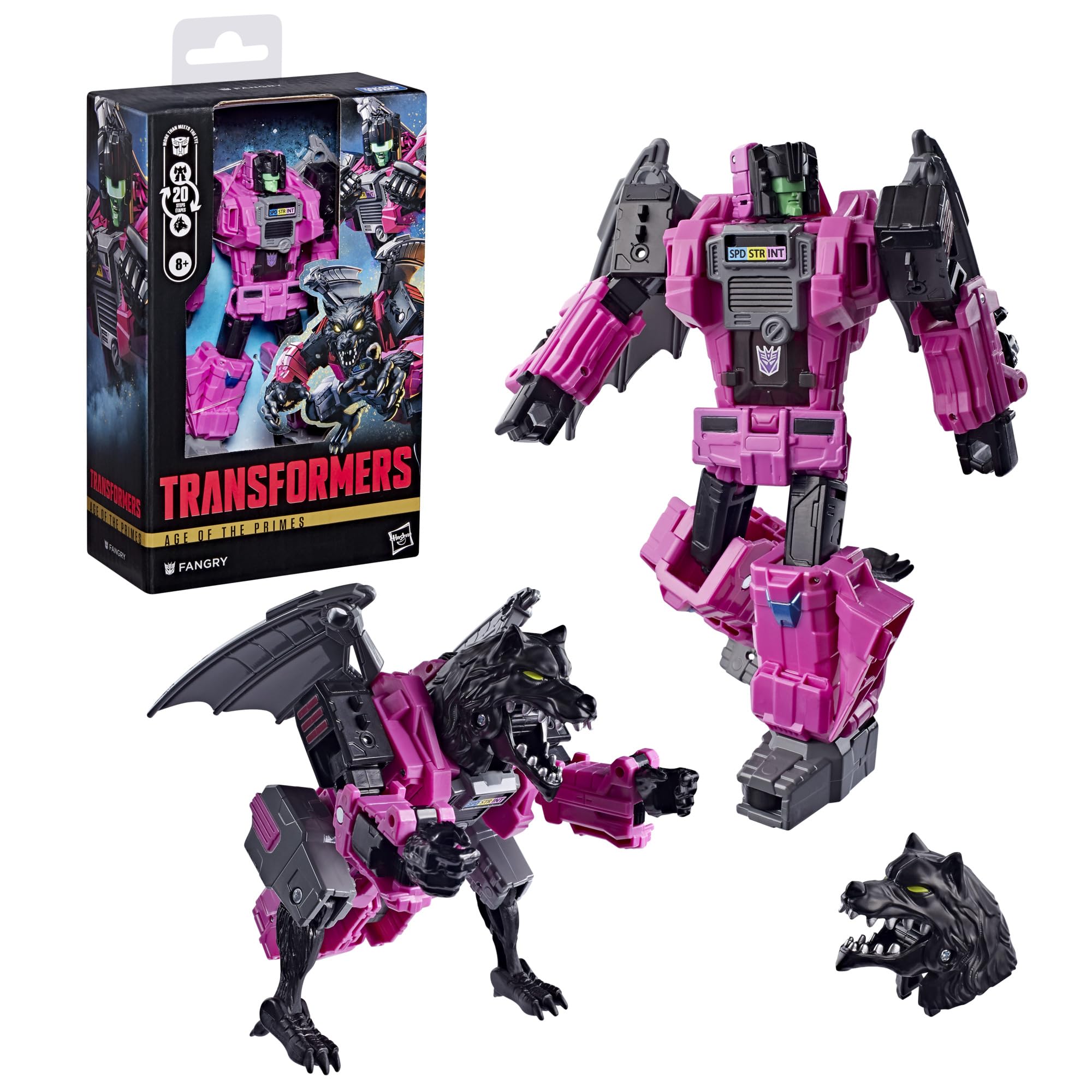 Transformers Age of The Primes, Fangry Clase de Lujo, Figura de acción Convertible de 13 cm, Juguetes Robots, A Partir de 8 años