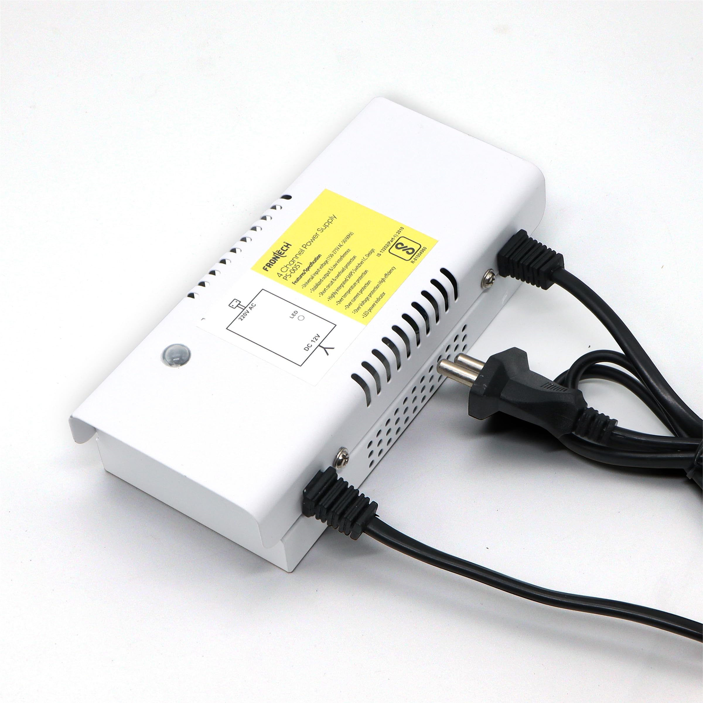 See full amazon price history chart for FRONTECH Premium 4 Channel AC 150-275V SMPS Output, Power Supply Adapter up to 4 CCTV Cameras Power Supply for Video Surveillance Camera System (PS-0051, White) FRONTECH Premium 4 Channel AC 150-275V SMPS Output, Power Supply Adapter up to 4 CCTV Cameras Power Supply for Video Surveillance Camera System (PS-0051, White) (B0CGVLWNG6) Amazon Price History, Amazon Price Tracker