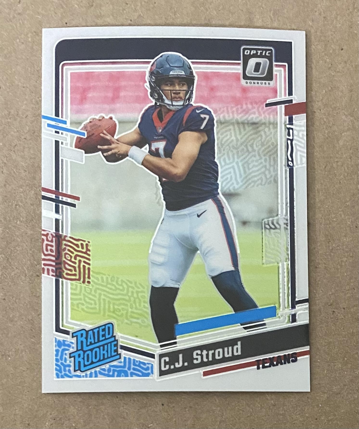 CJ Stroud 2023 Rated Rookie Donruss Optic Trading Card #244 Houston Texans  Quarterback Officially Licensed Pack