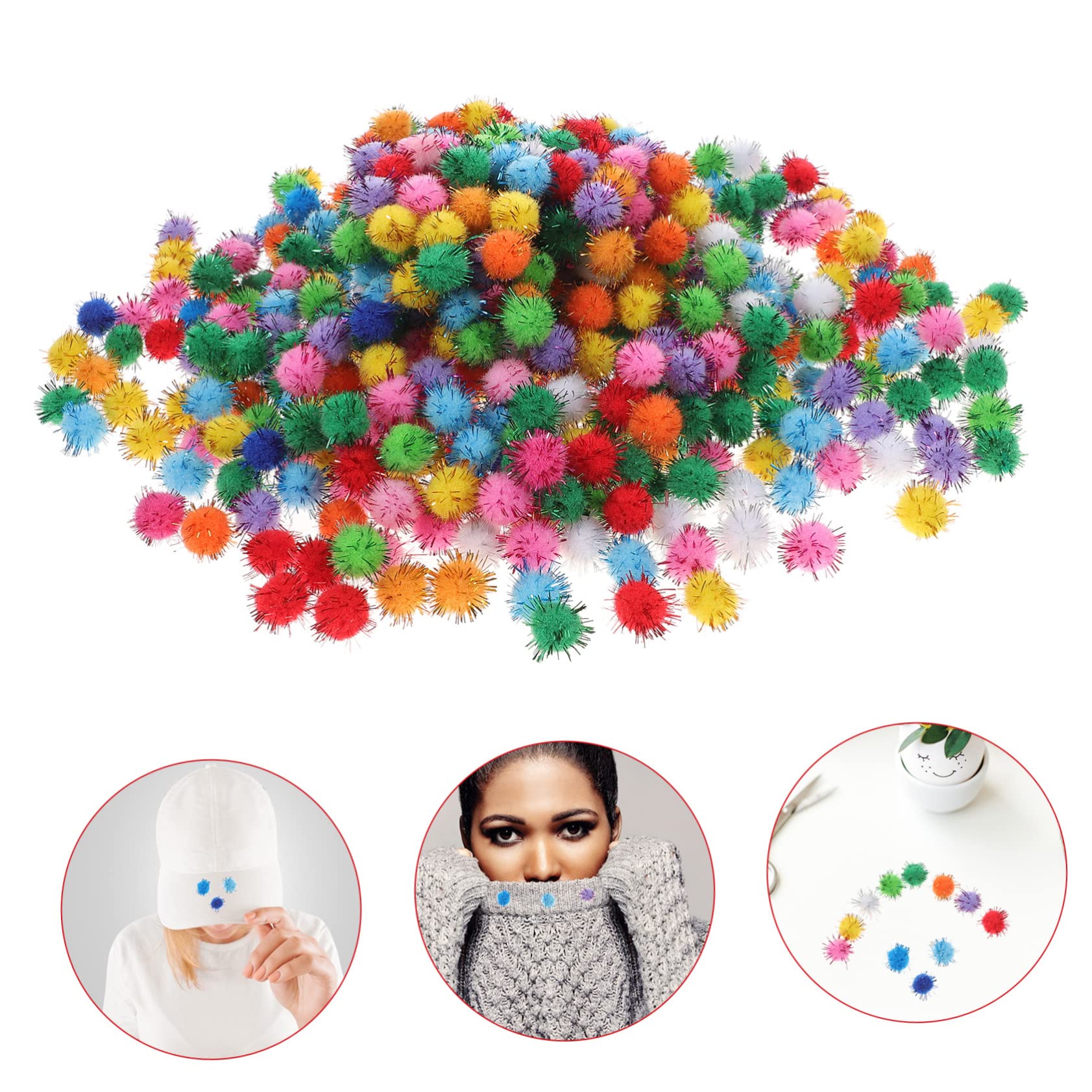 STOBOK 5000 Stück Weihnachtsdekoration Pompons Plüsch Bommel Puffbällchen zum Basteln DIY Kleidung Bommel Mini-Pompons zum Basteln kleine Pompons zum Basteln Schüttgut Kunsthandwerk