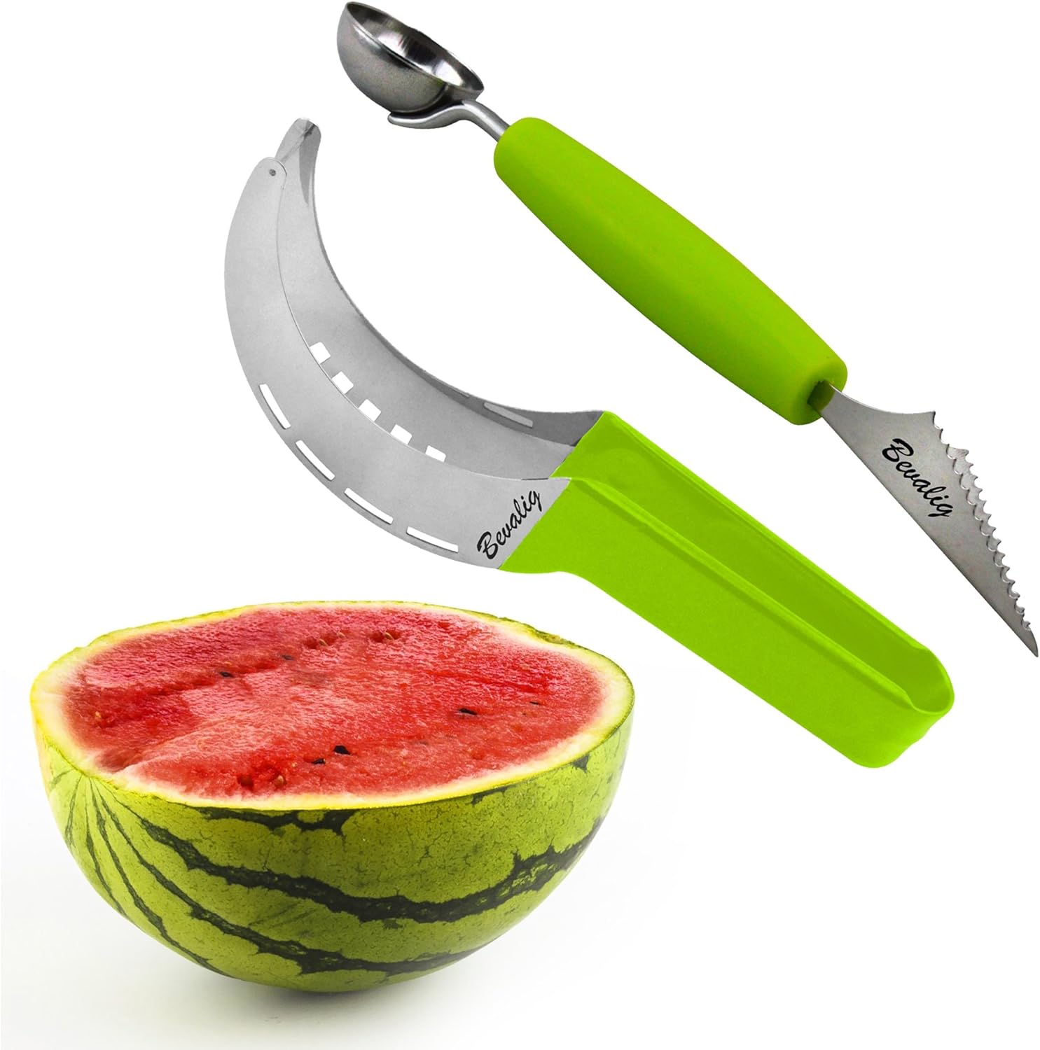 Premium Watermelon Slicer Corer & Server with Melon Baller