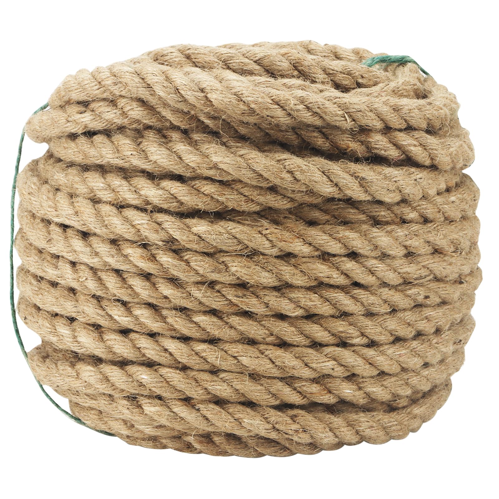 JOIKIT Corde de Jute Naturelle torsadée de 12 mm x 30 m, Corde de Chanvre tressée, Ficelle de Jute épaisse pour accrocher, Artisanat, décoration